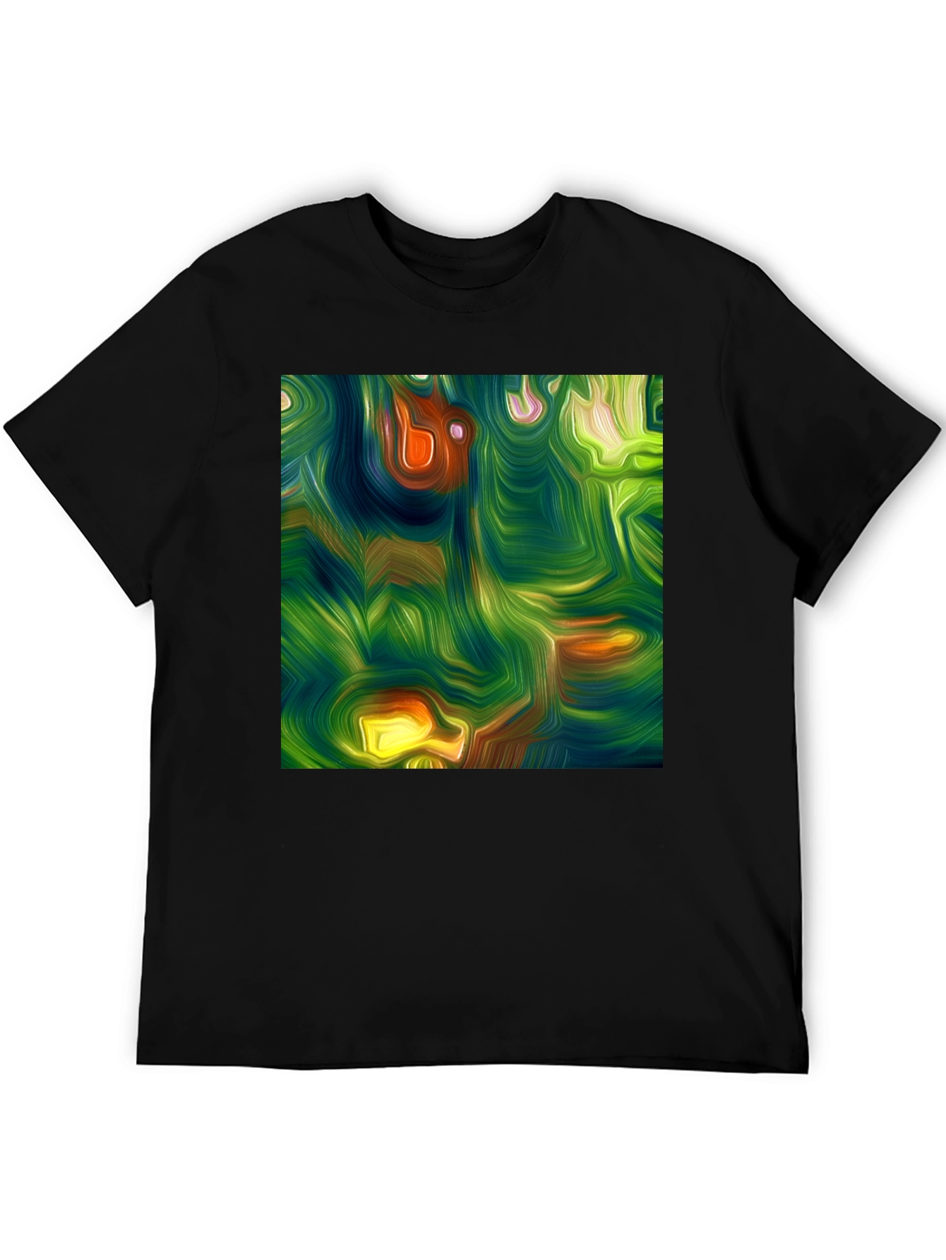Abstract Art Print Black Tee