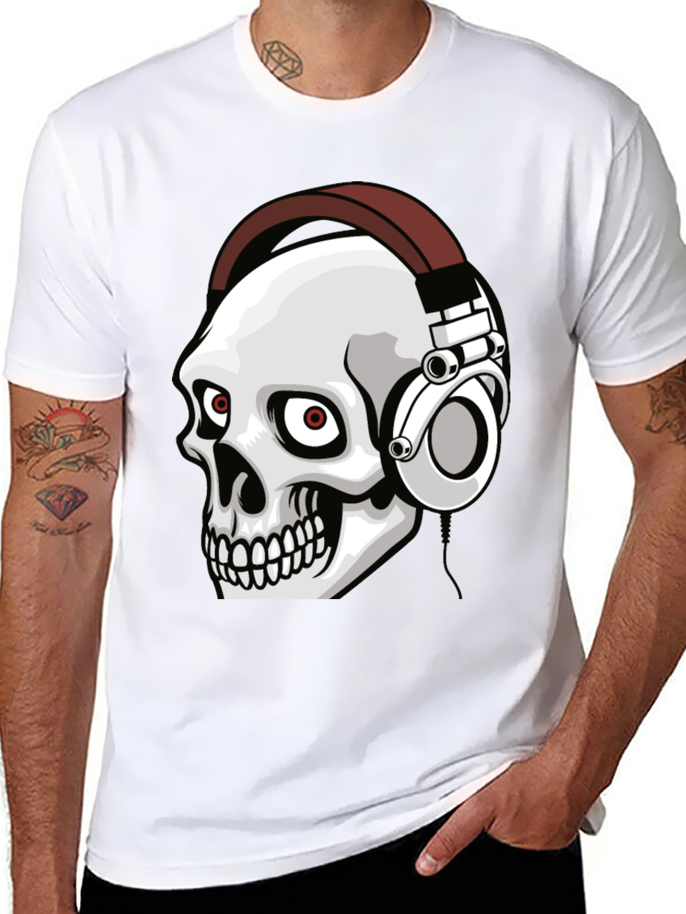 Skull Headphone Graphic Tee
