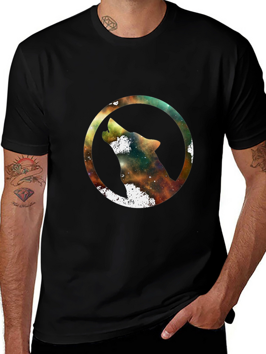 Galaxy Wolf T-Shirt - Stylish Black Tee