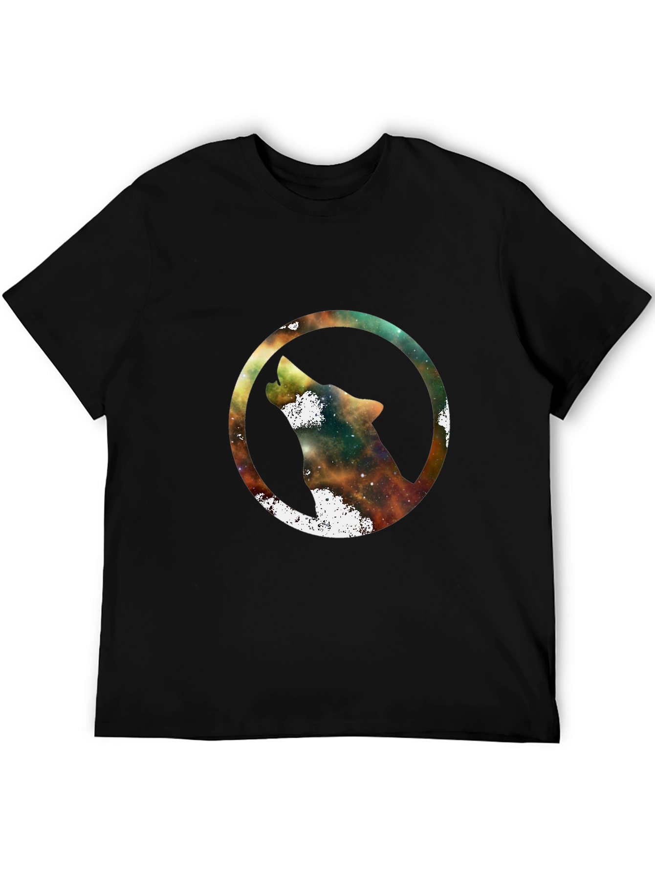 Galaxy Wolf T-Shirt - Stylish Black Tee