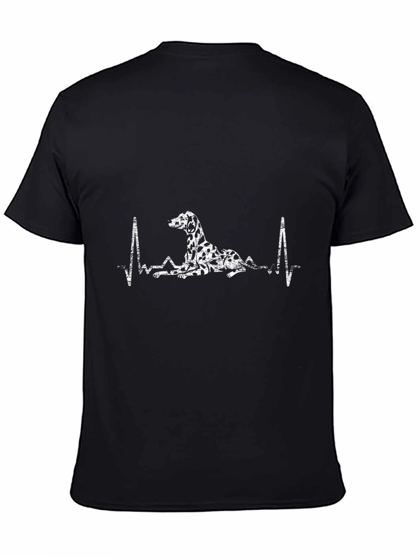 Dalmatian Heartbeat T-Shirt – Dog Lover EKG Graphic Tee Gift
