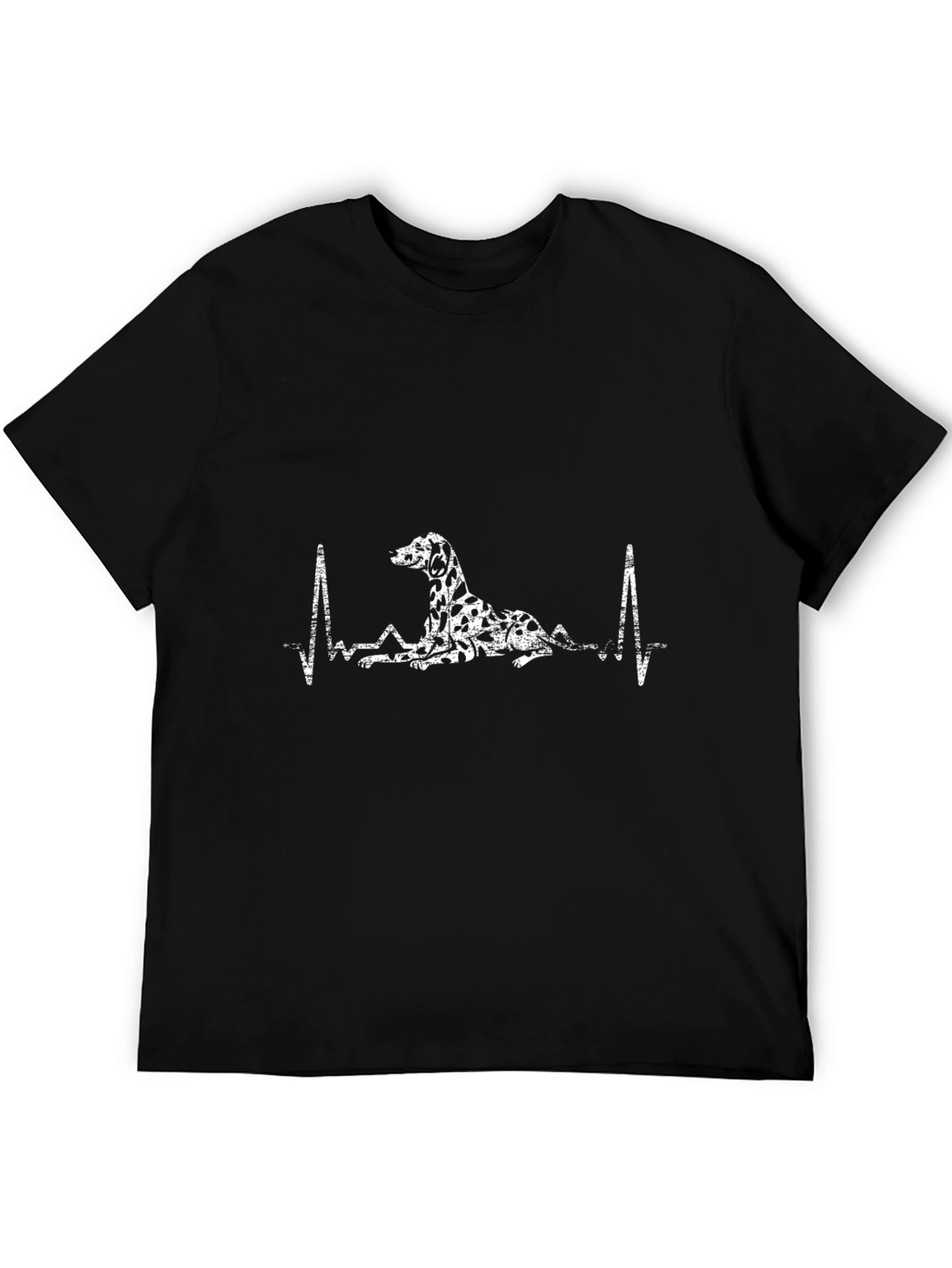 Dalmatian Heartbeat T-Shirt – Dog Lover EKG Graphic Tee Gift