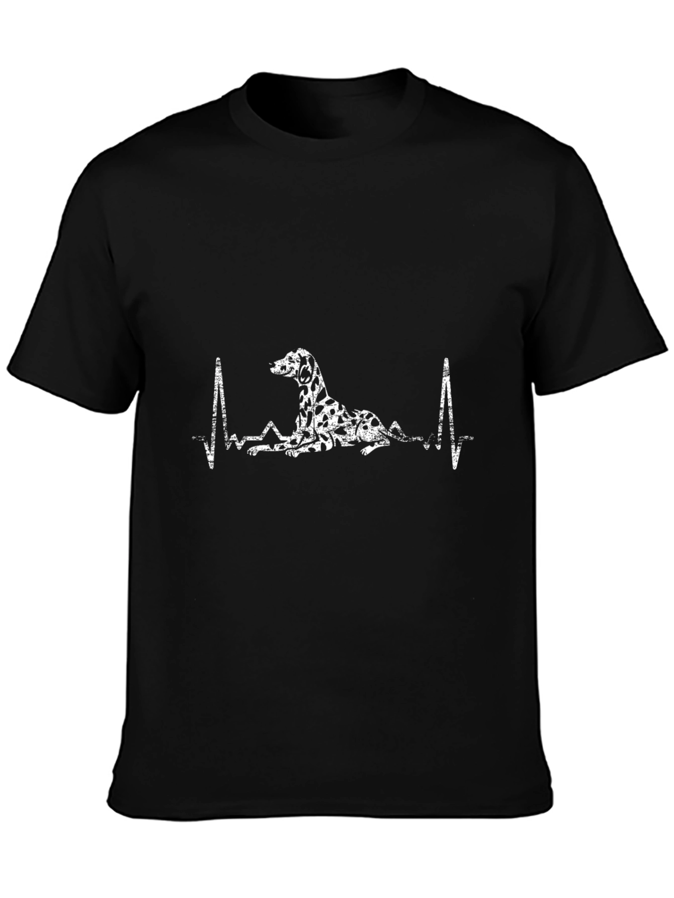 Dalmatian Heartbeat T-Shirt – Dog Lover EKG Graphic Tee Gift