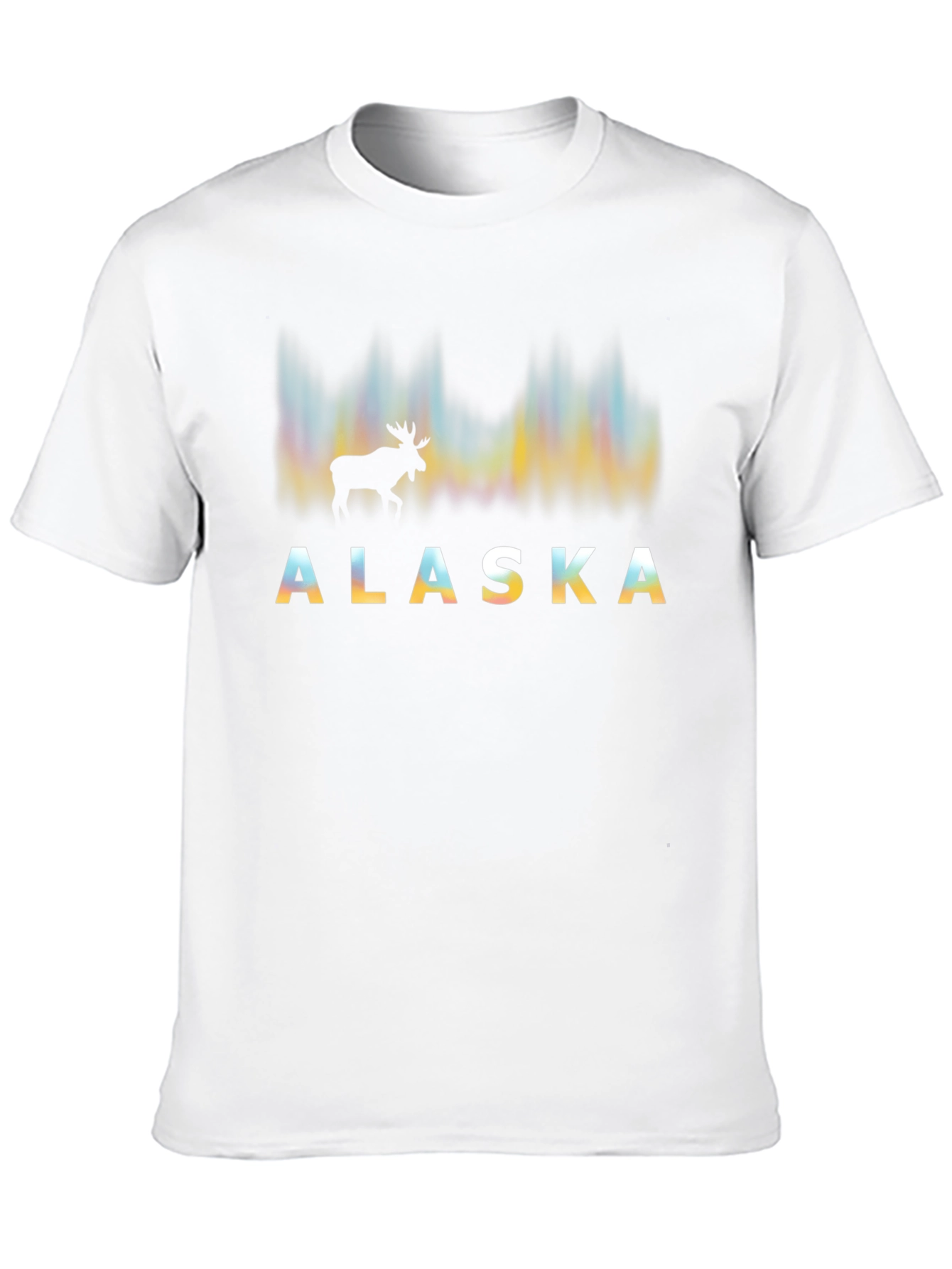 Alaska Moose Northern Lights Graphic Tee - Black