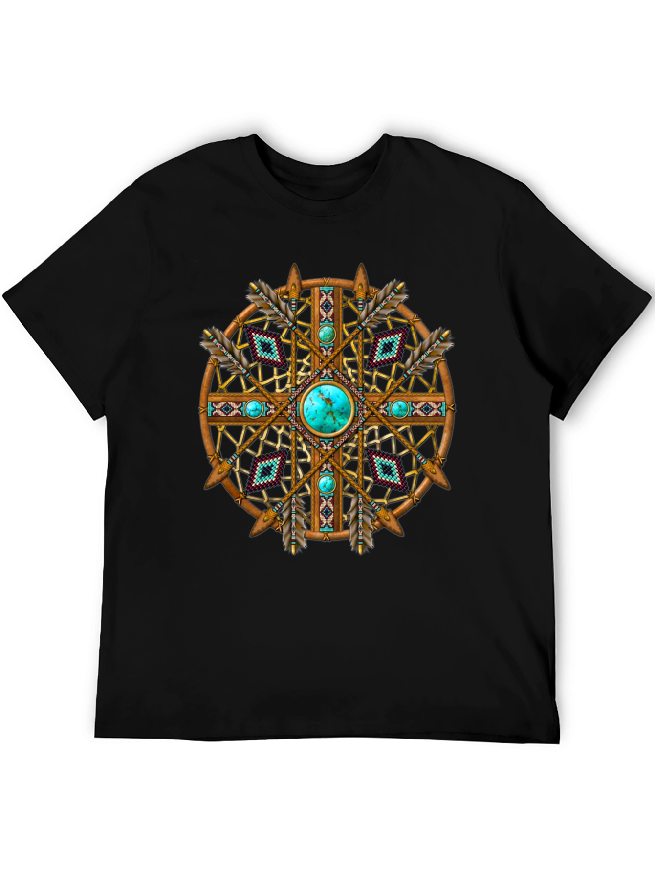 Turquoise Stone Native American Arrow T-Shirt