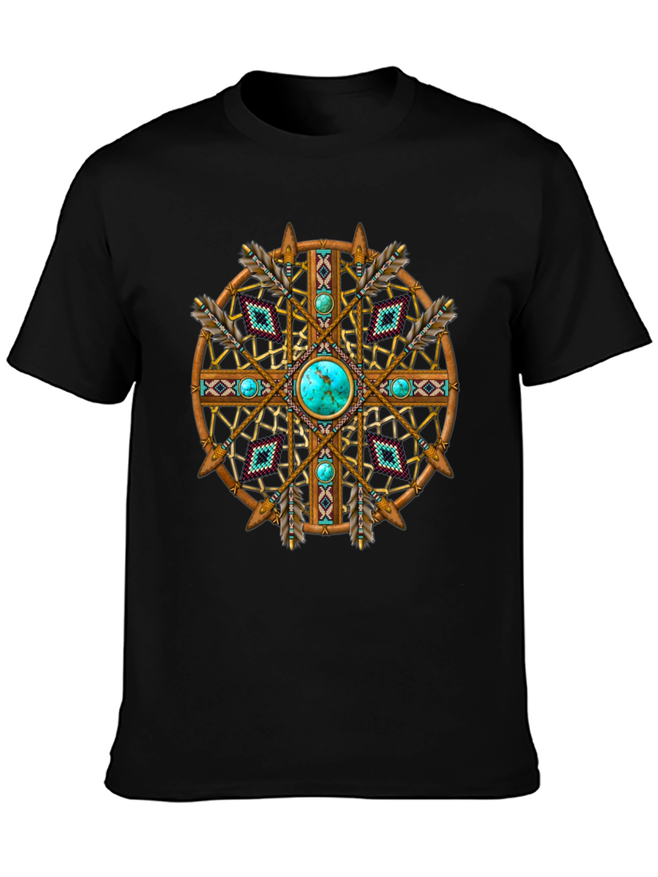 Turquoise Stone Native American Arrow T-Shirt