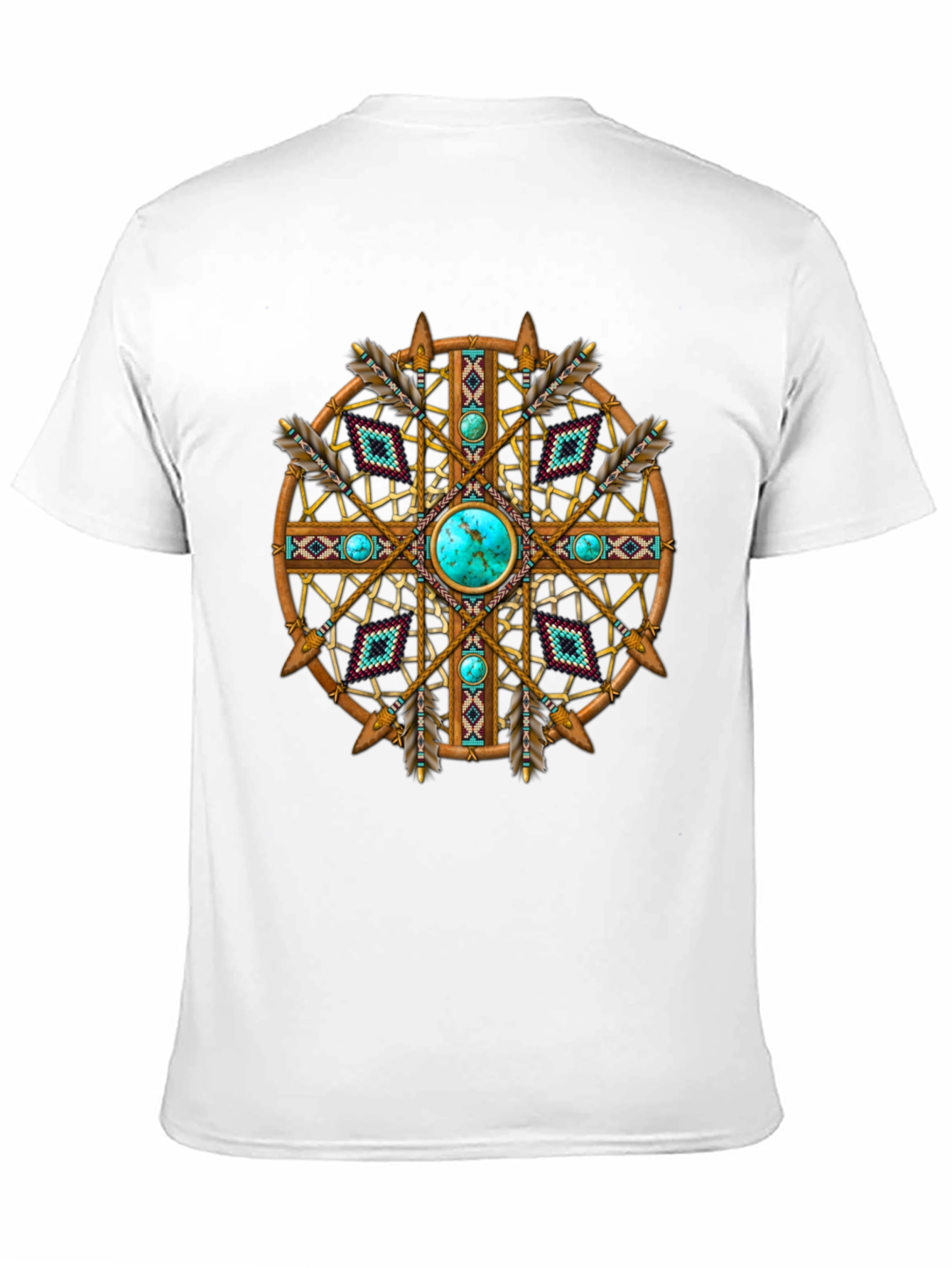 Turquoise Stone Native American Arrow T-Shirt