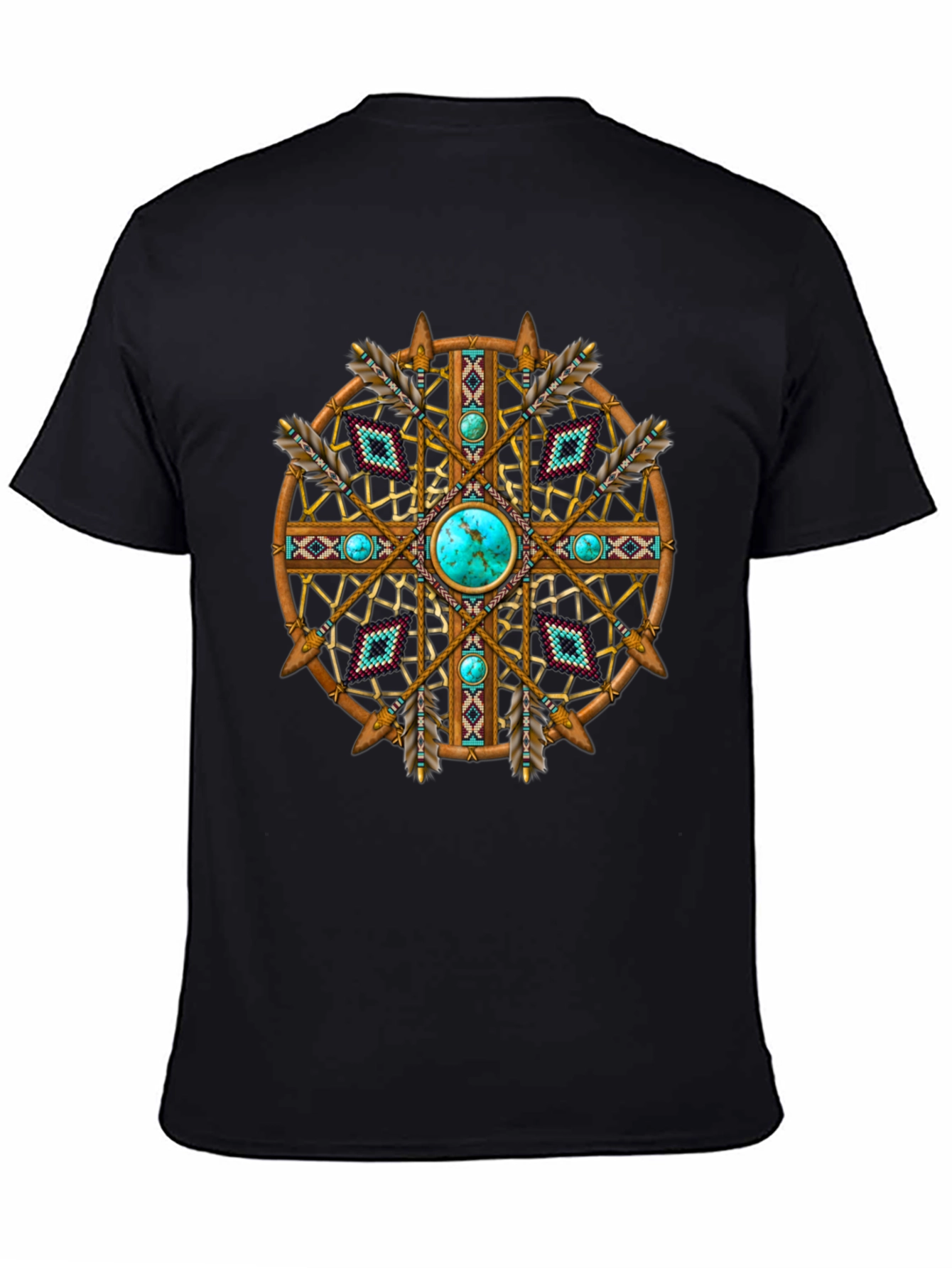 Turquoise Stone Native American Arrow T-Shirt