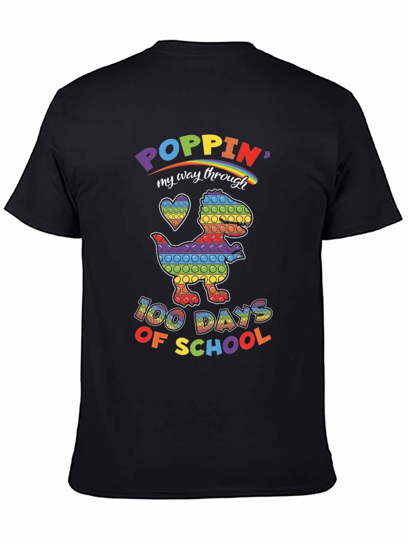 100 Days of School Poppin Dinosaur T-Shirt
