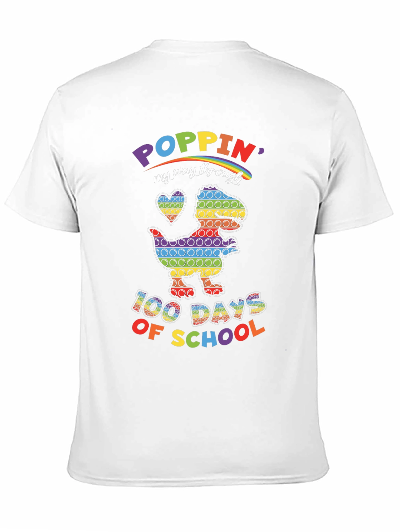 100 Days of School Poppin Dinosaur T-Shirt