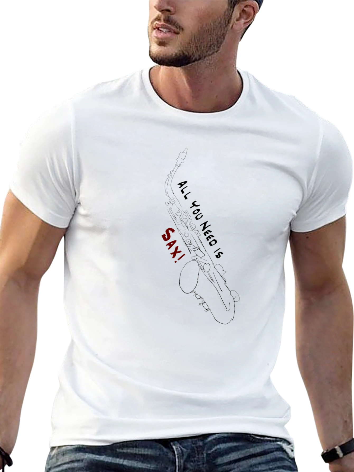 All You Need is Sax! - Black Graphic Tee