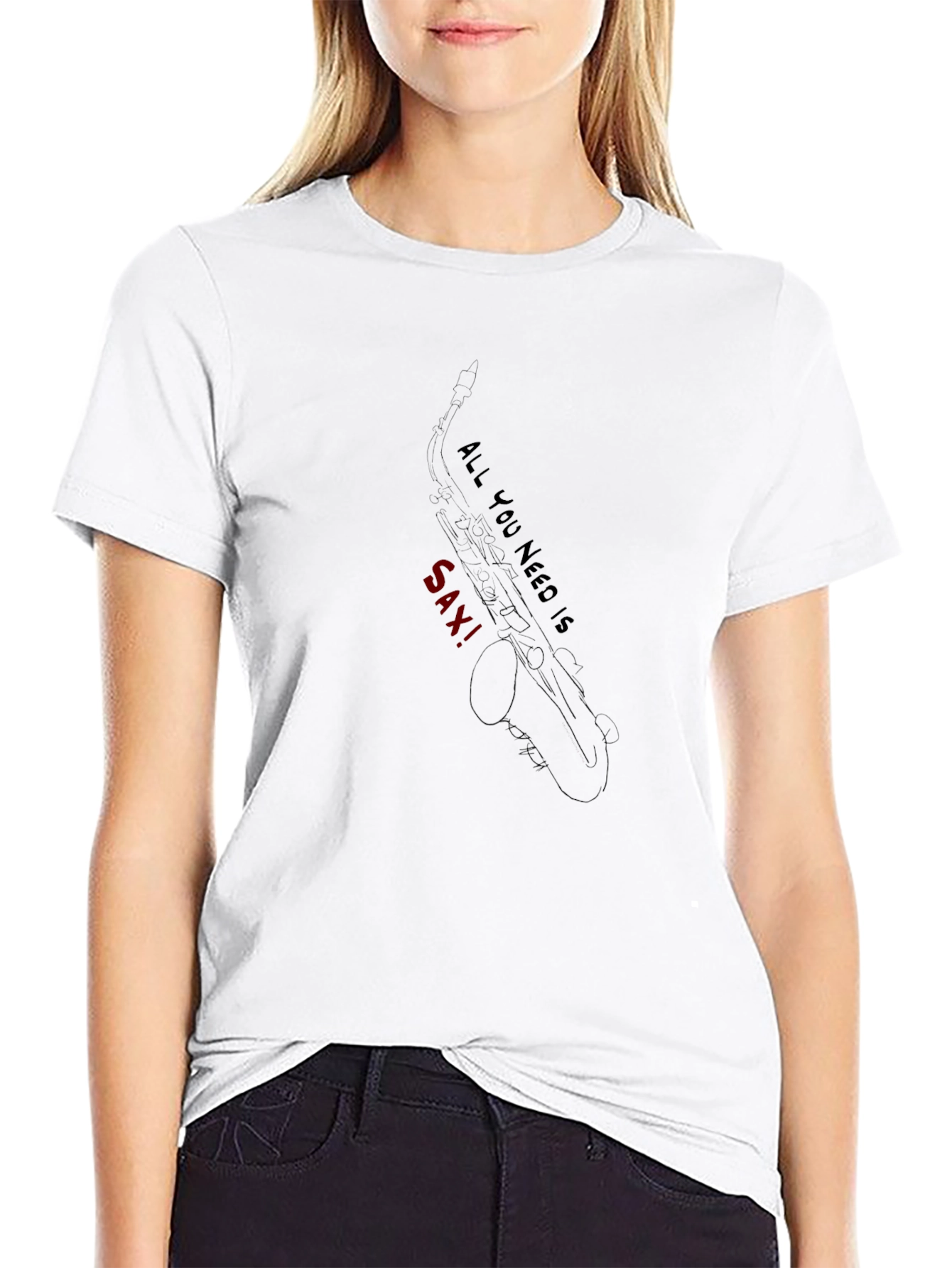All You Need is Sax! - Black Graphic Tee