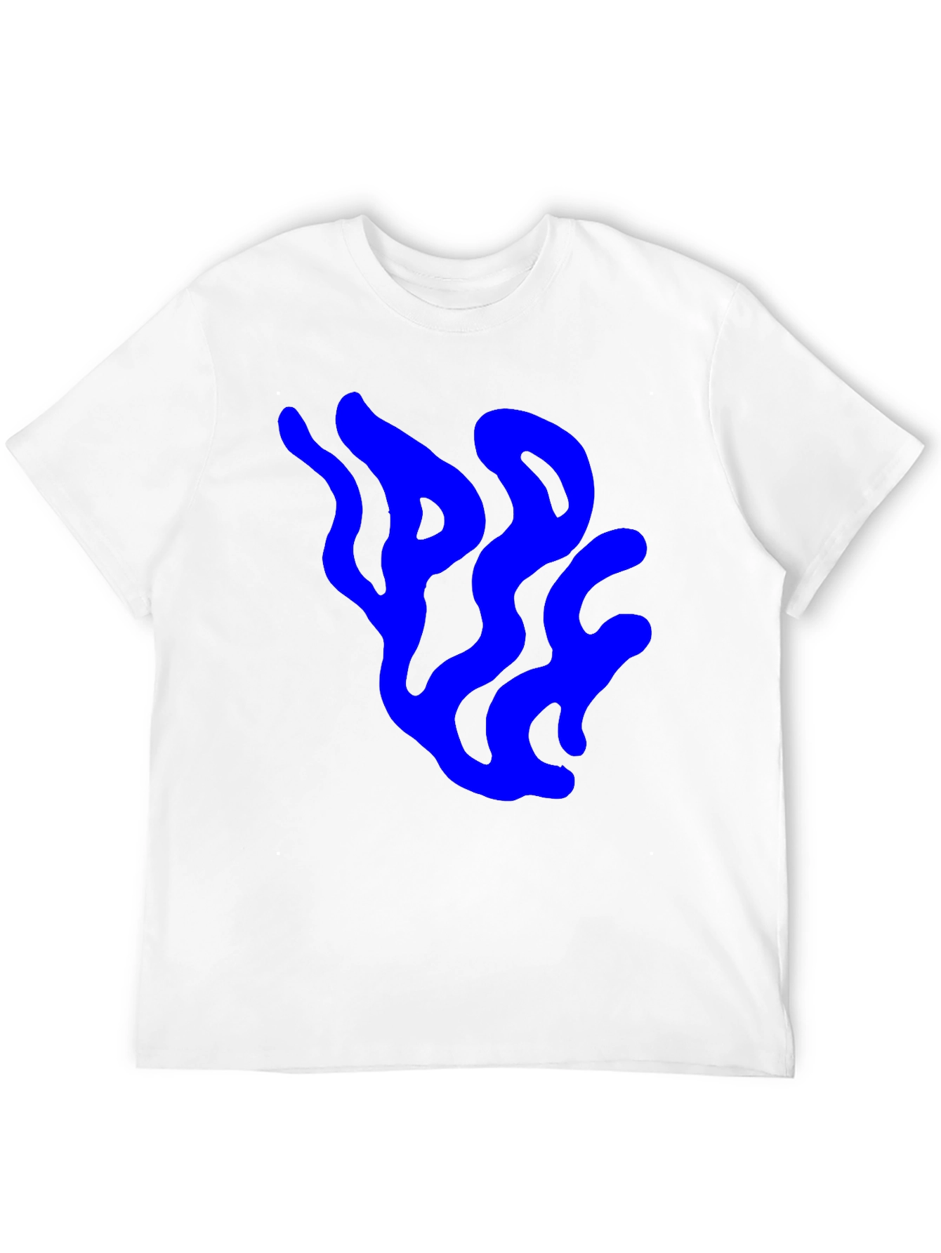 Abstract Blue Design Black T-Shirt