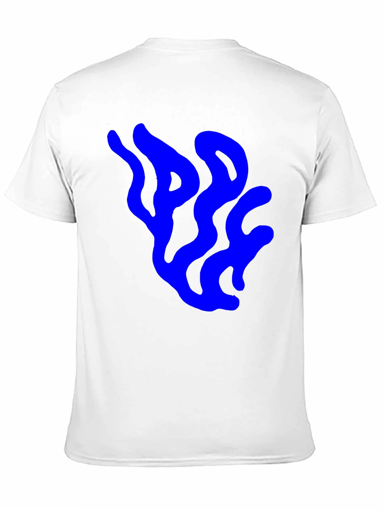 Abstract Blue Design Black T-Shirt