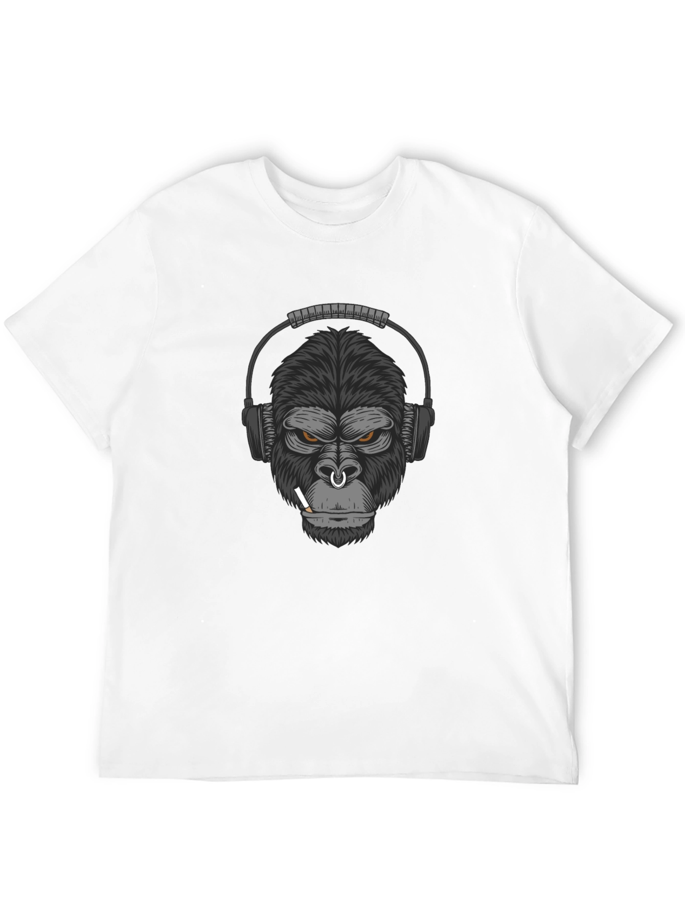 Gorilla Headphone Graphic T-Shirt