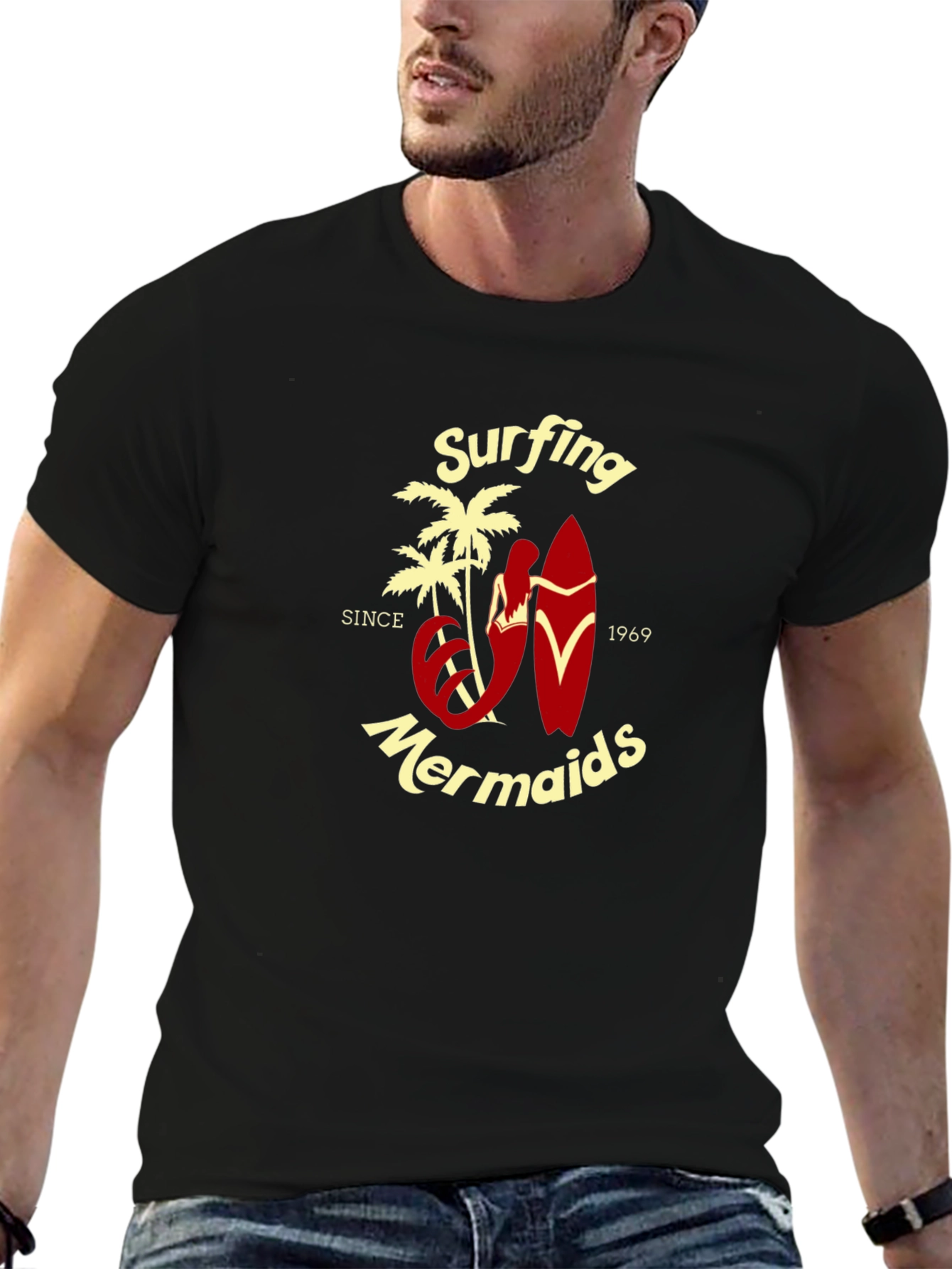 Surfing Mermaids Since 1969 Graphic T-Shirt