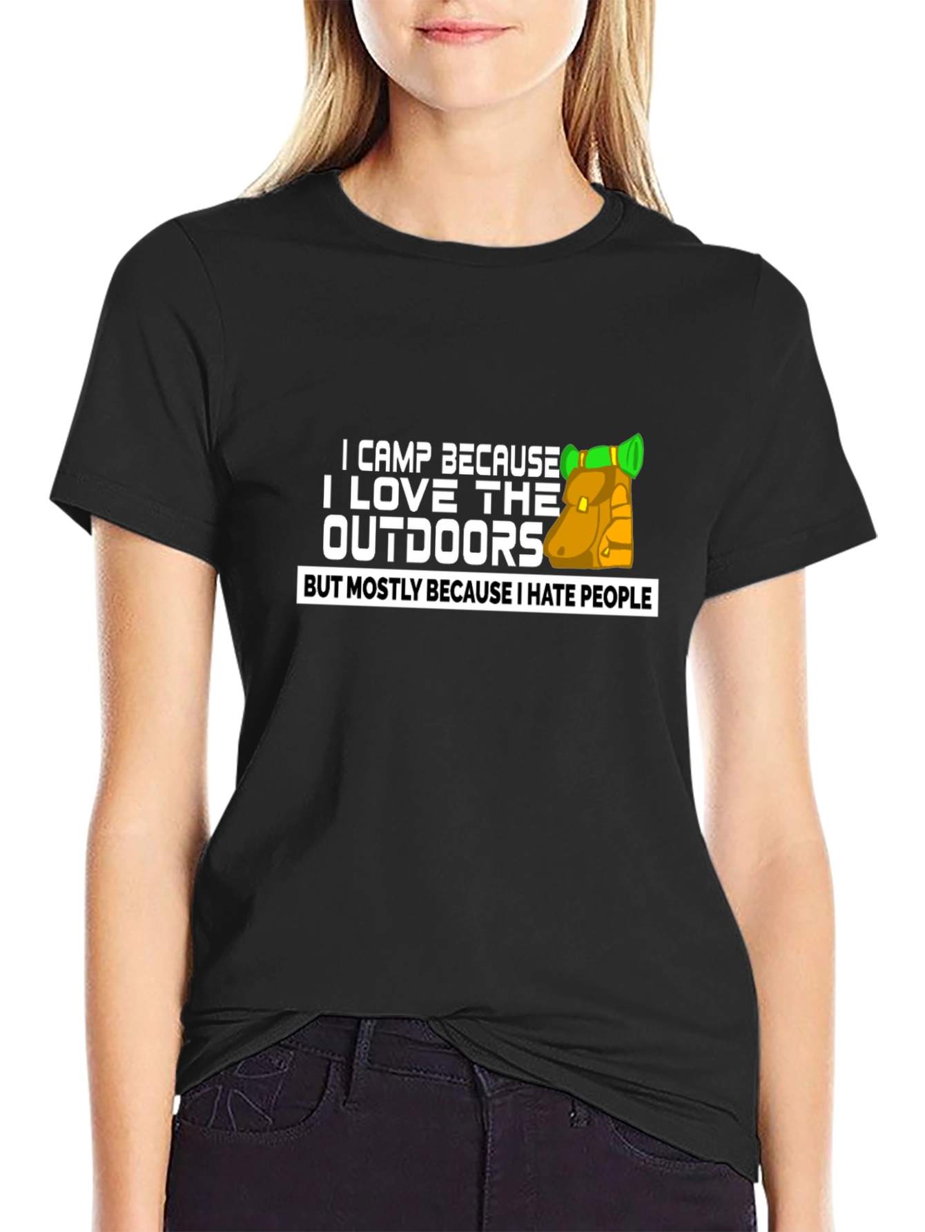 I Camp Because I Hate People Graphic Tee