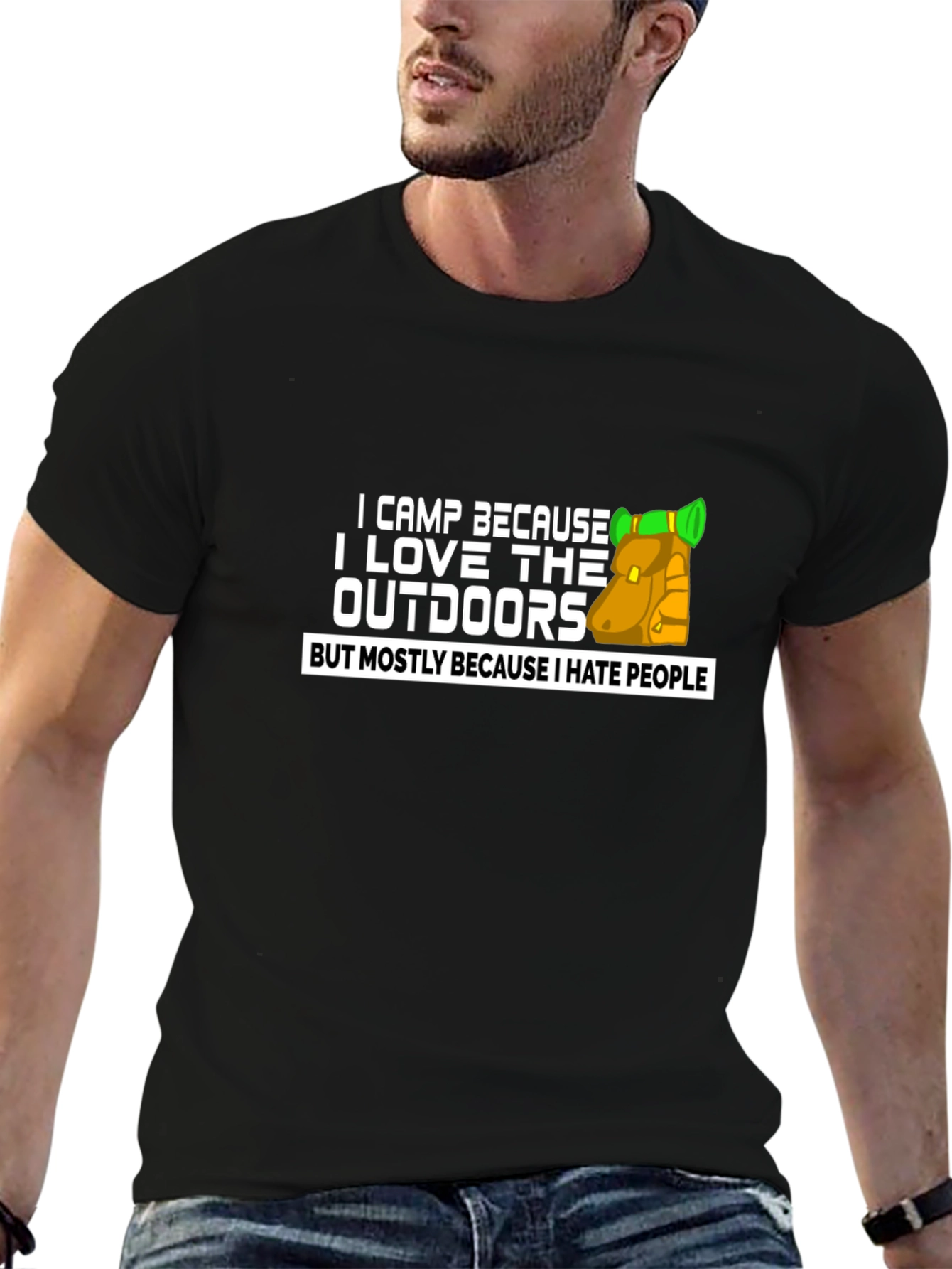 I Camp Because I Hate People Graphic Tee