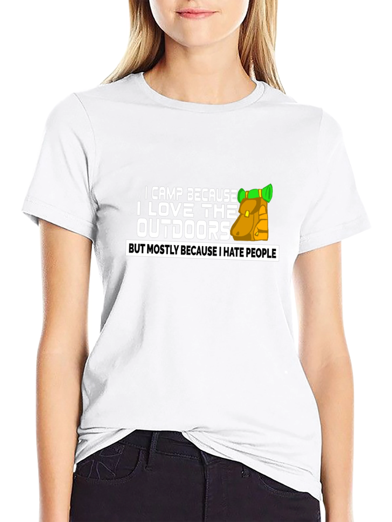 I Camp Because I Hate People Graphic Tee