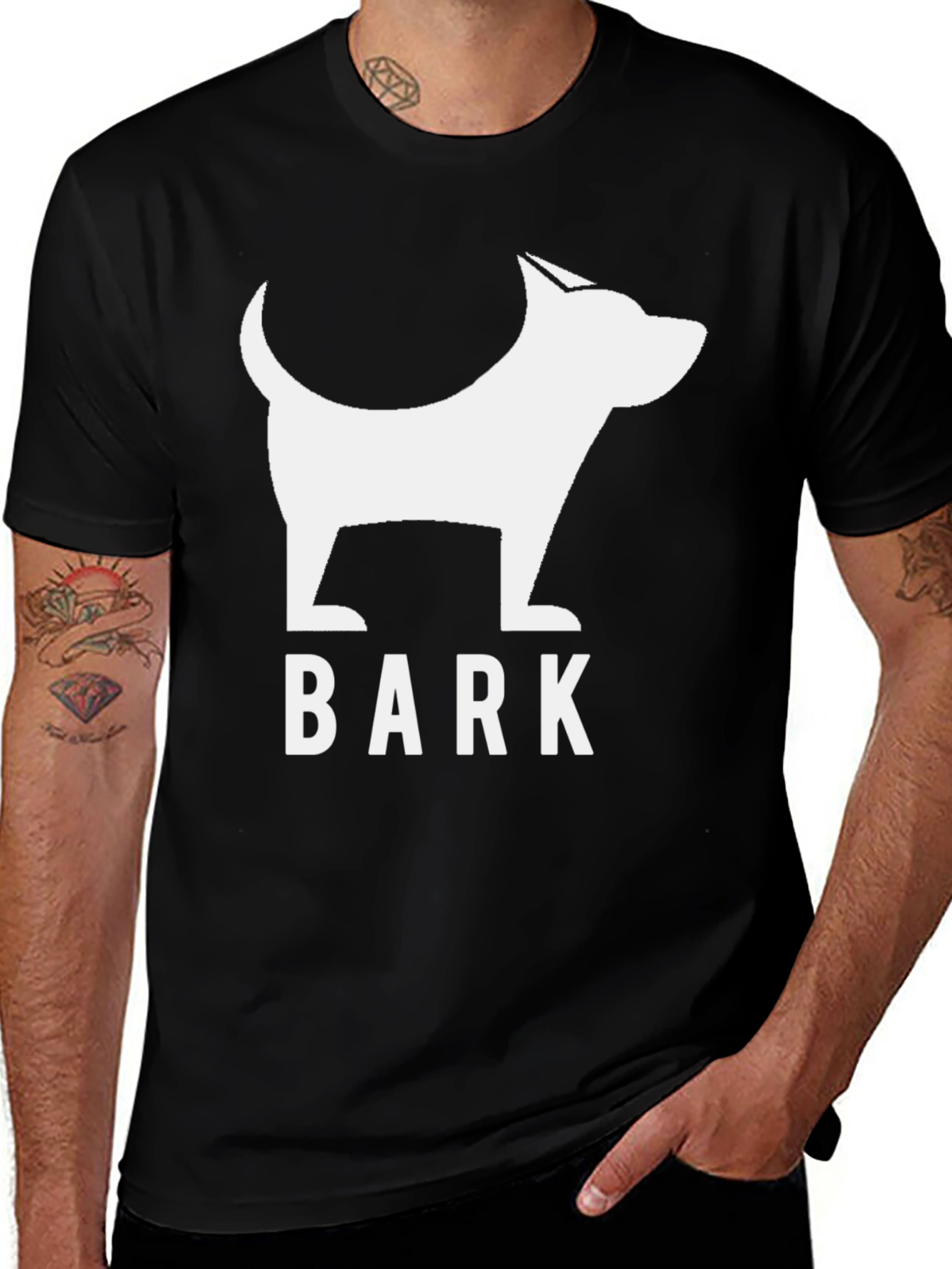 BARK Dog T-Shirt – Minimalist Dog Lover Graphic Tee Gift