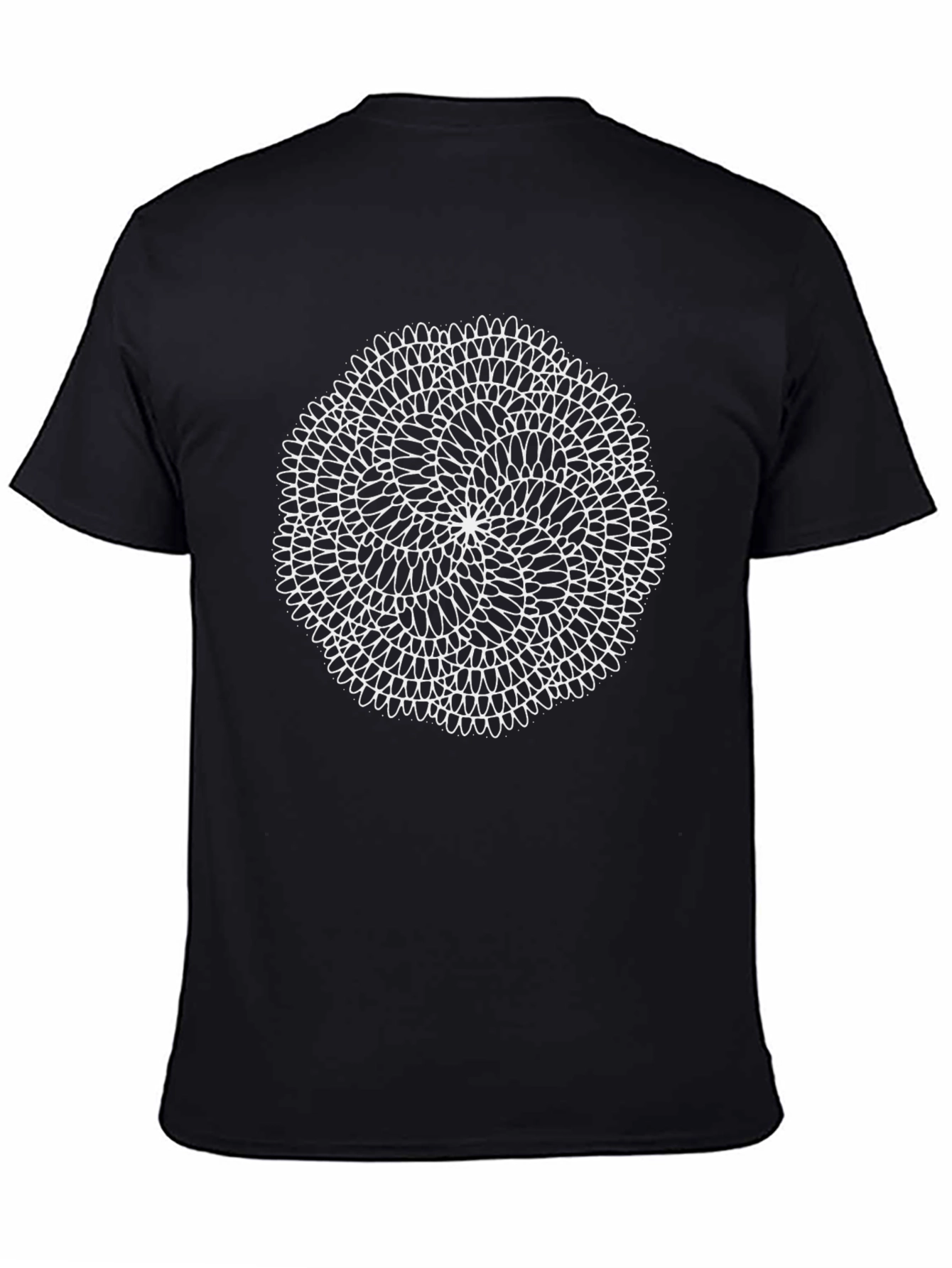 Abstract Geometric Pattern Black T-Shirt