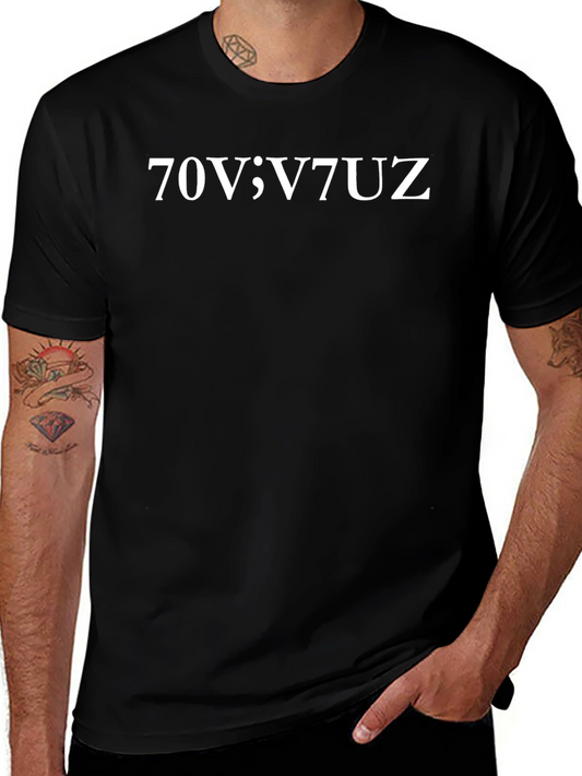 70V;V7UZ Graphic Tee - Mens Black T-Shirt