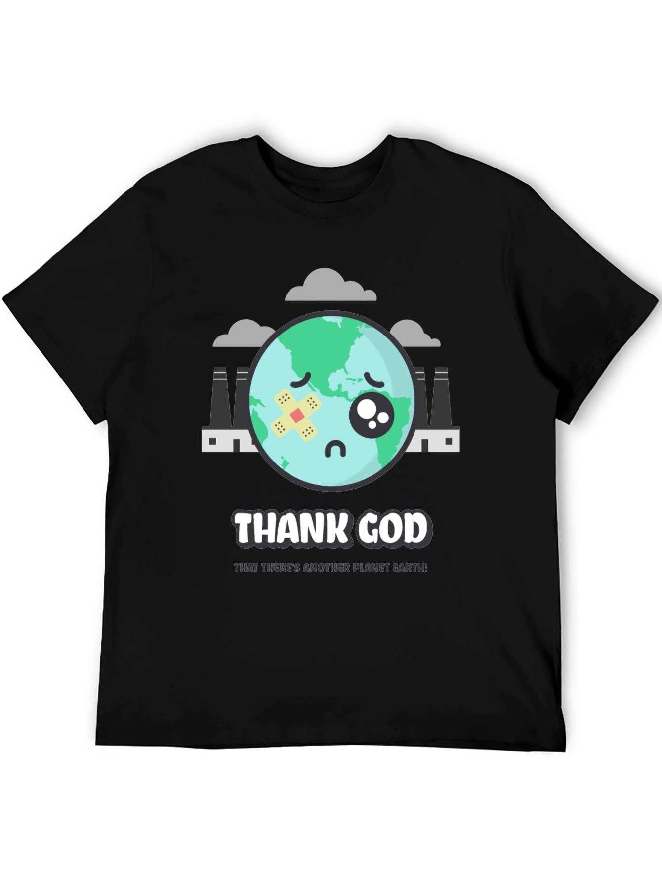 Sad Earth Graphic T-Shirt - Environmental Awareness Tee