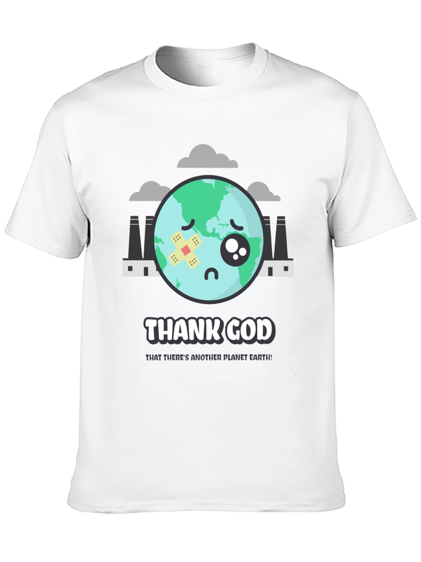 Sad Earth Graphic T-Shirt - Environmental Awareness Tee
