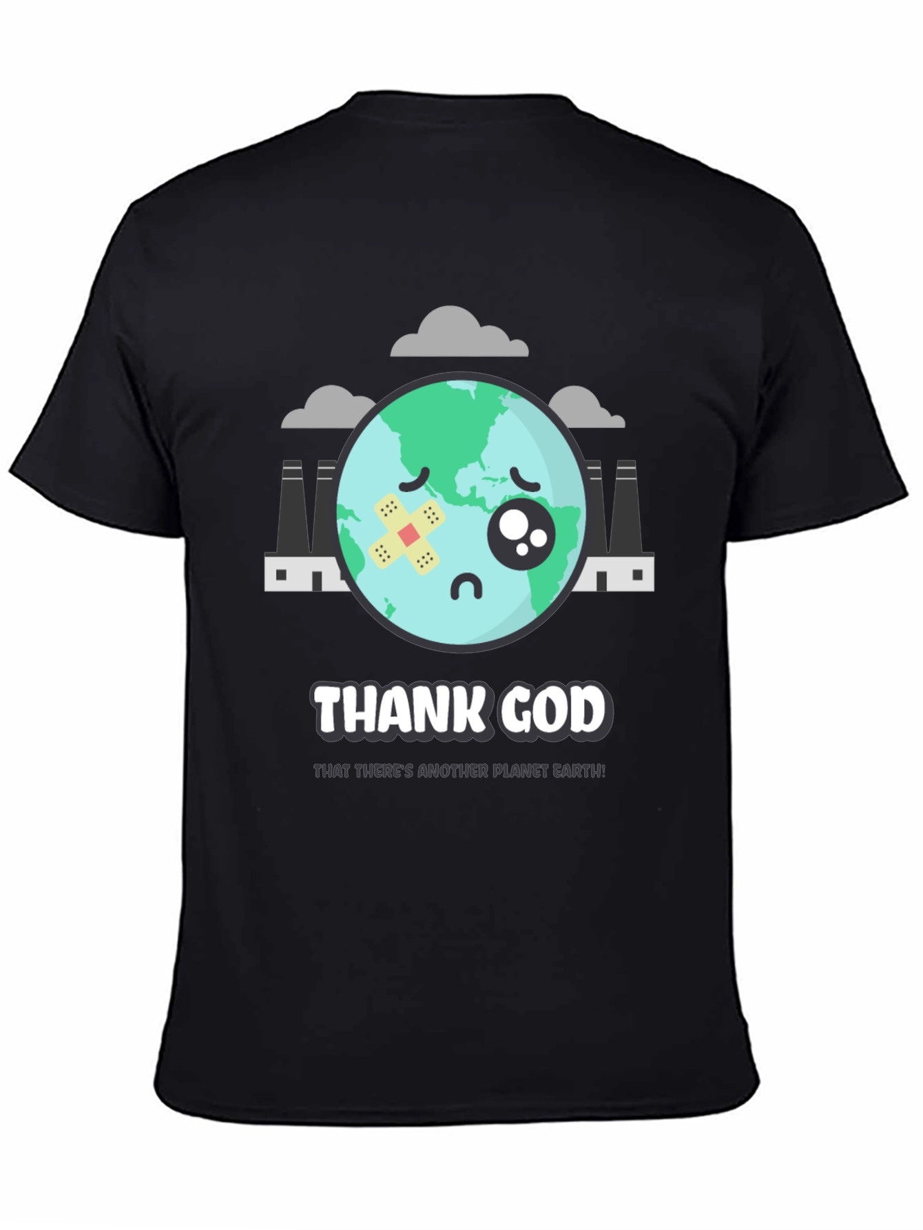 Sad Earth Graphic T-Shirt - Environmental Awareness Tee