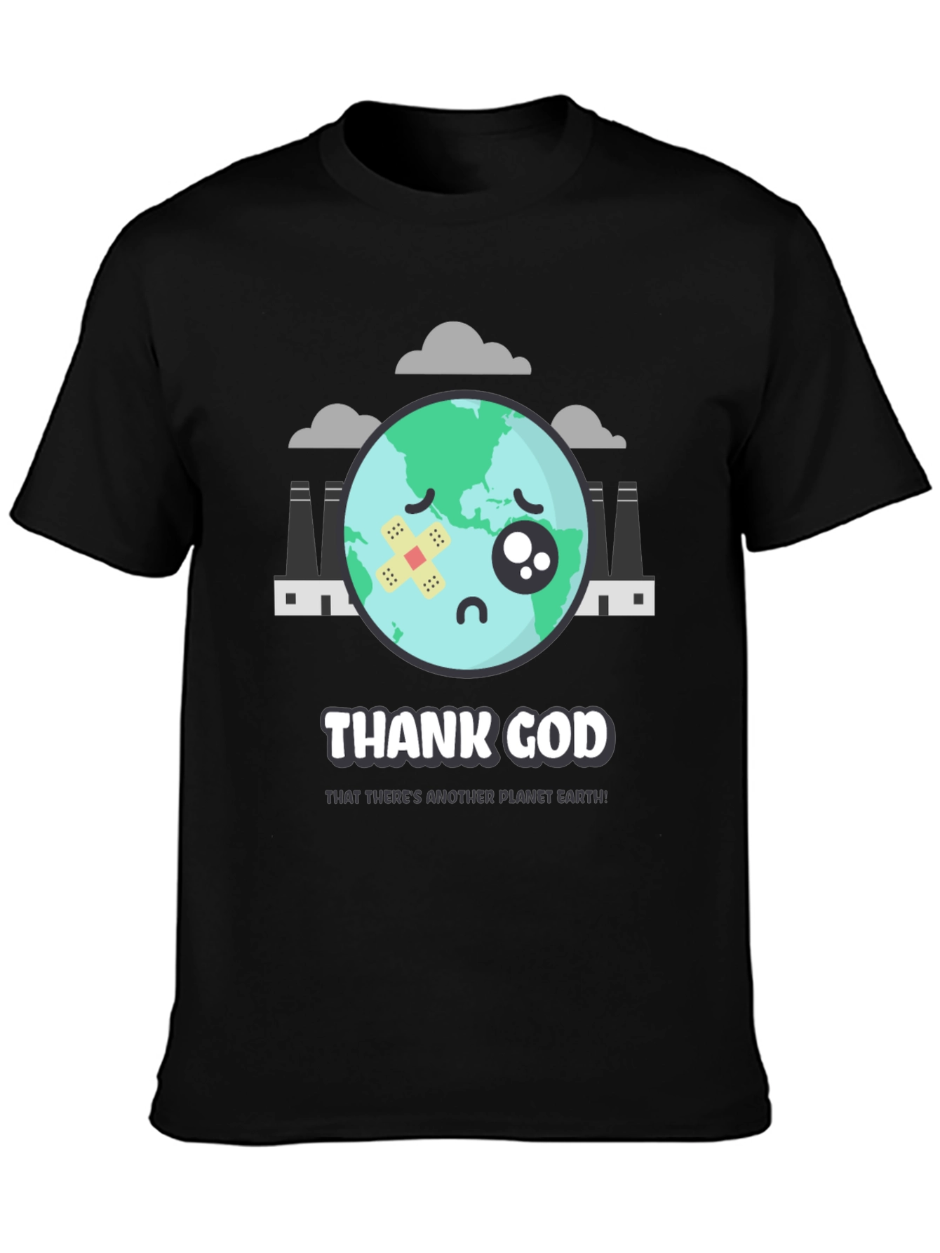 Sad Earth Graphic T-Shirt - Environmental Awareness Tee
