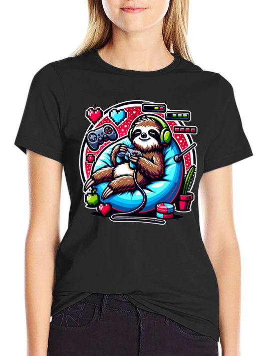 Gamer Sloth Graphic Tee