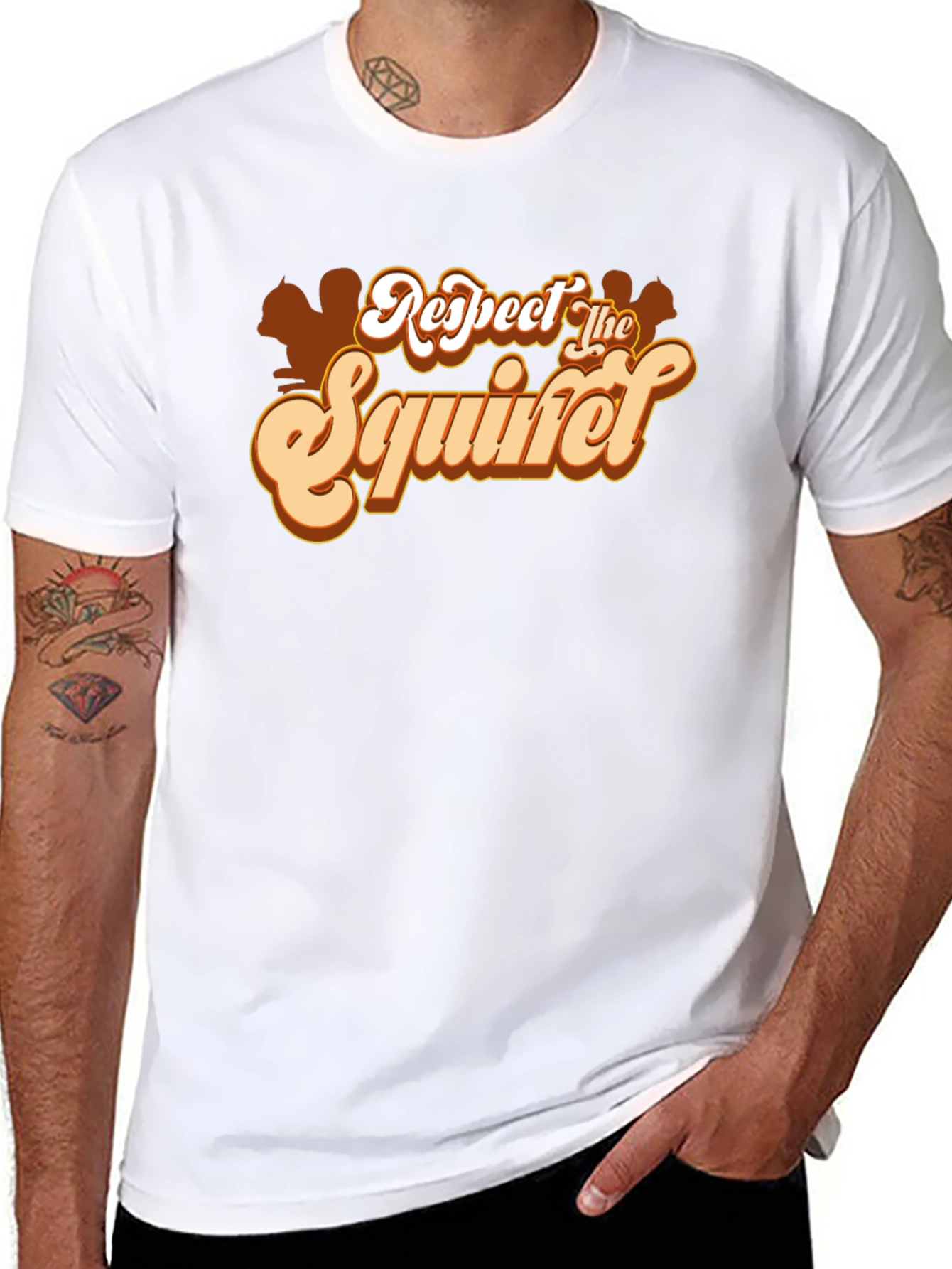 Respect The Squirrel T-Shirt - Funny Animal Tee
