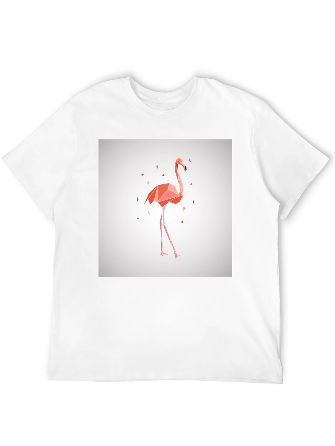 Geometric Flamingo Graphic Tee - Modern Style