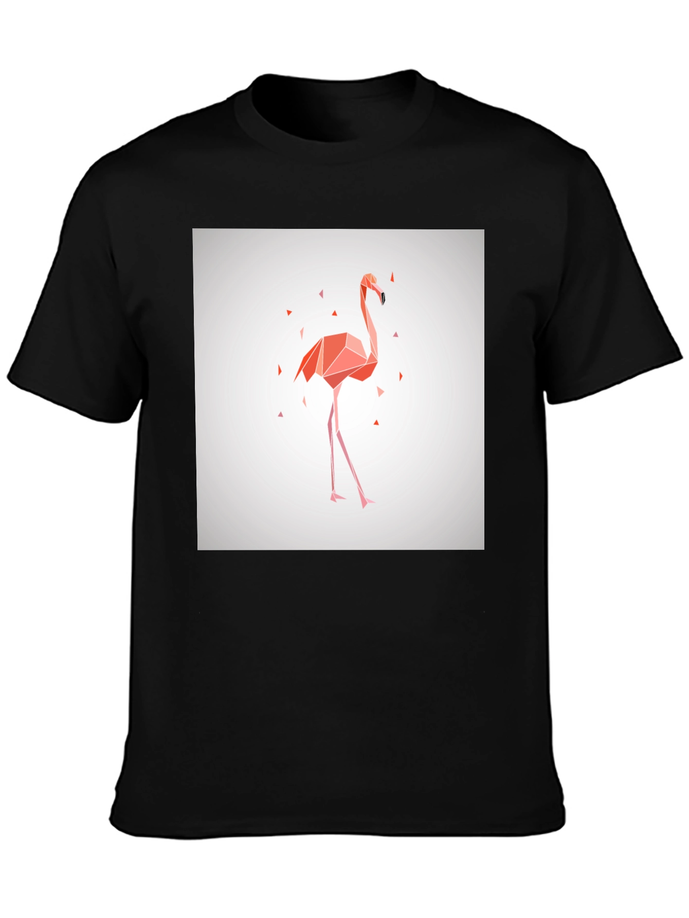 Geometric Flamingo Graphic Tee - Modern Style