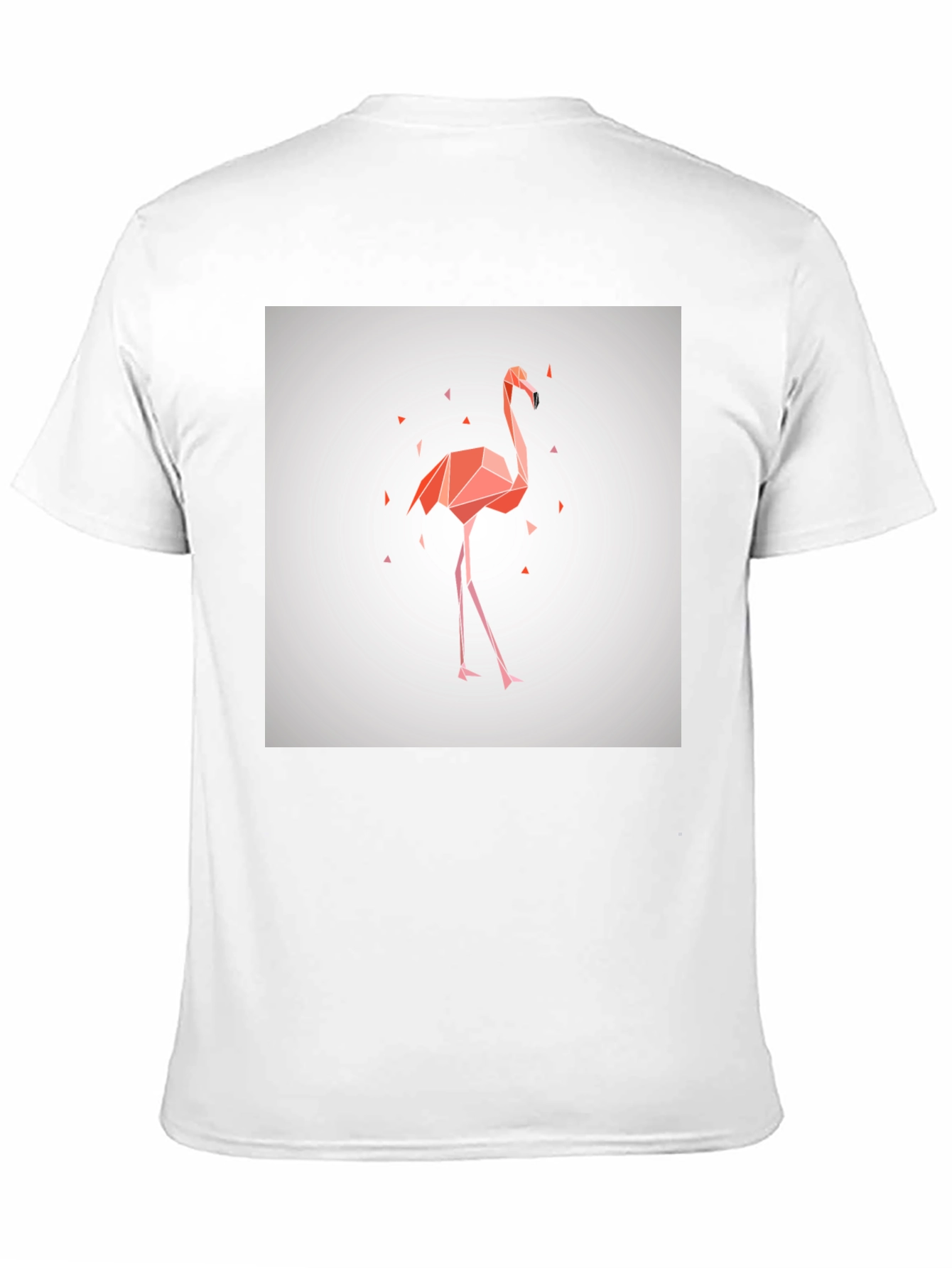 Geometric Flamingo Graphic Tee - Modern Style