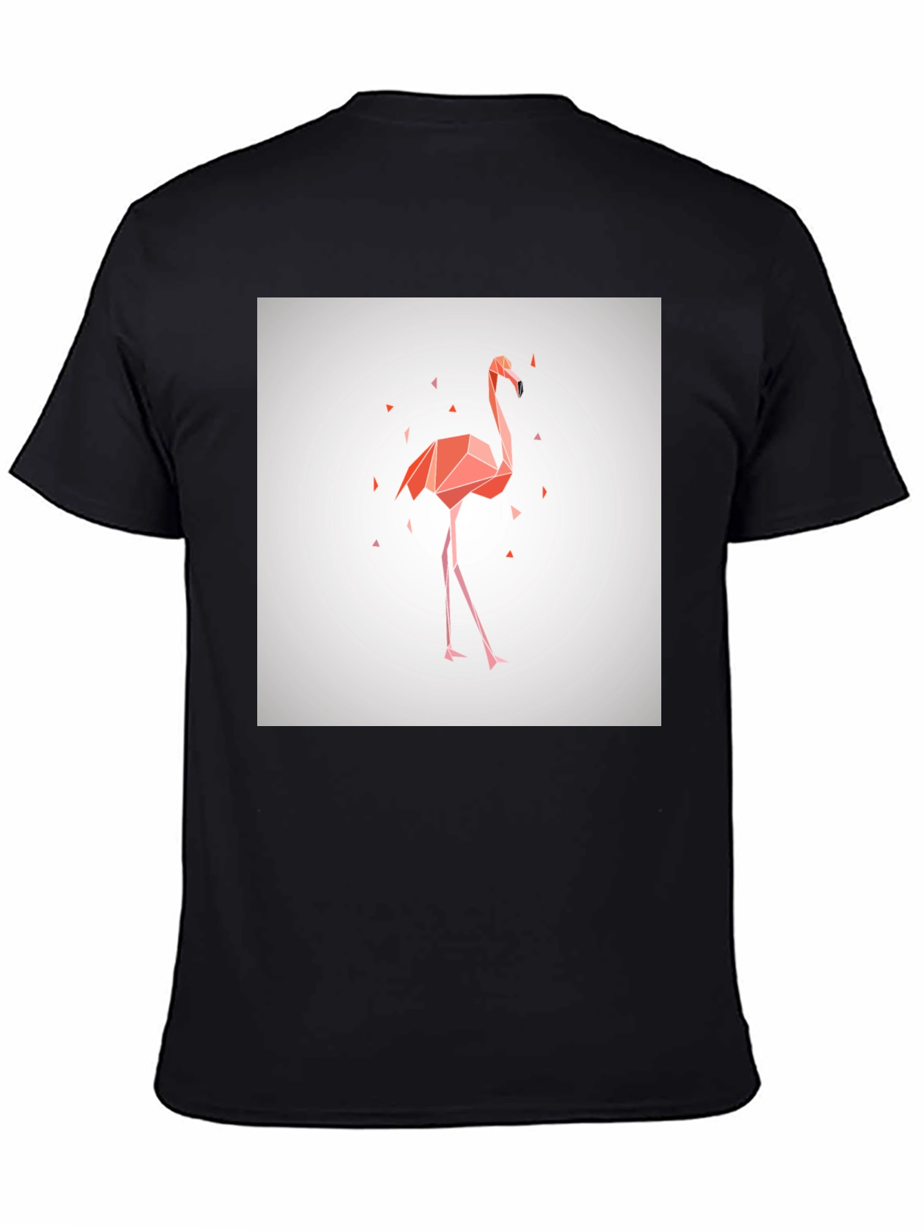 Geometric Flamingo Graphic Tee - Modern Style
