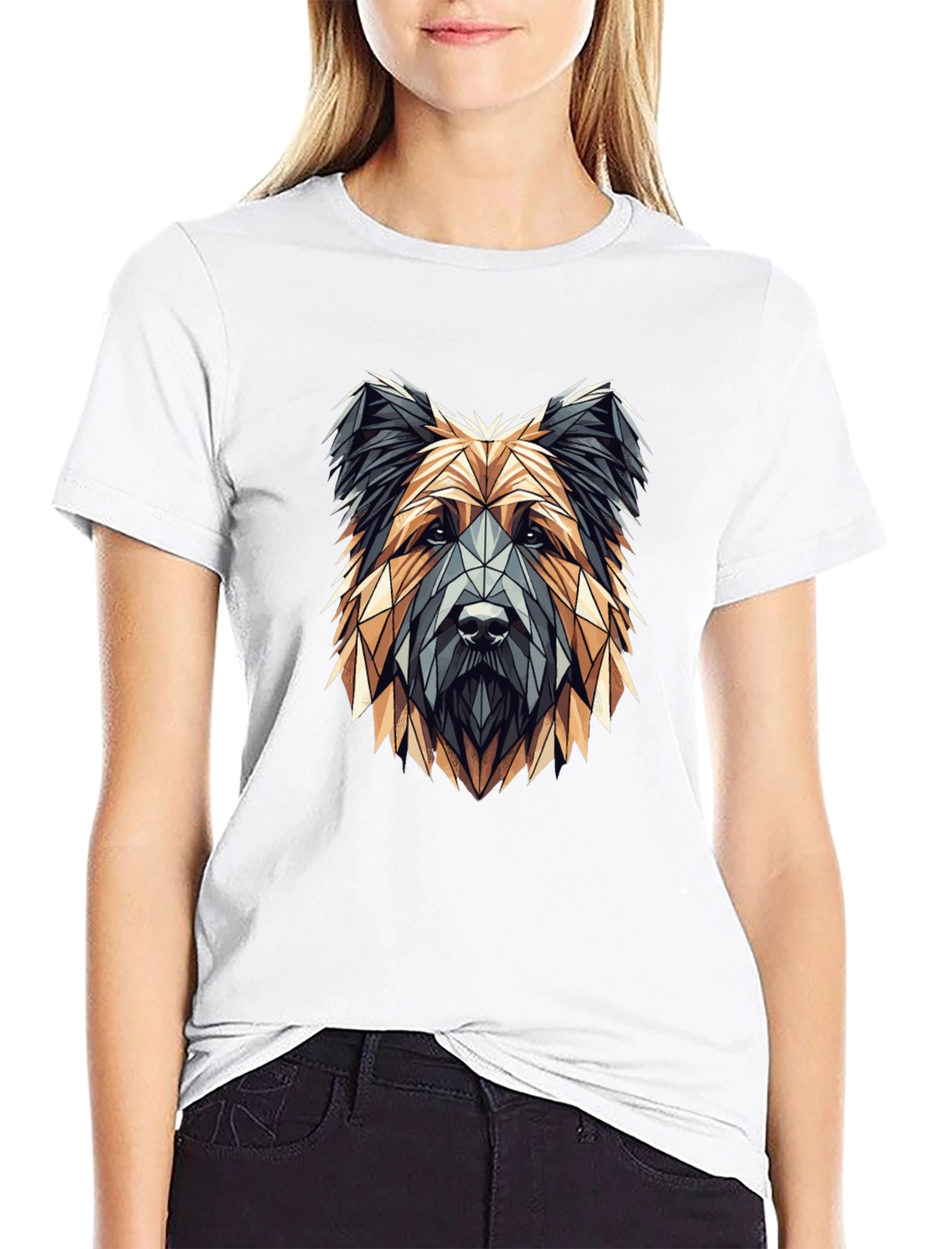 Geometric Dog Graphic Tee