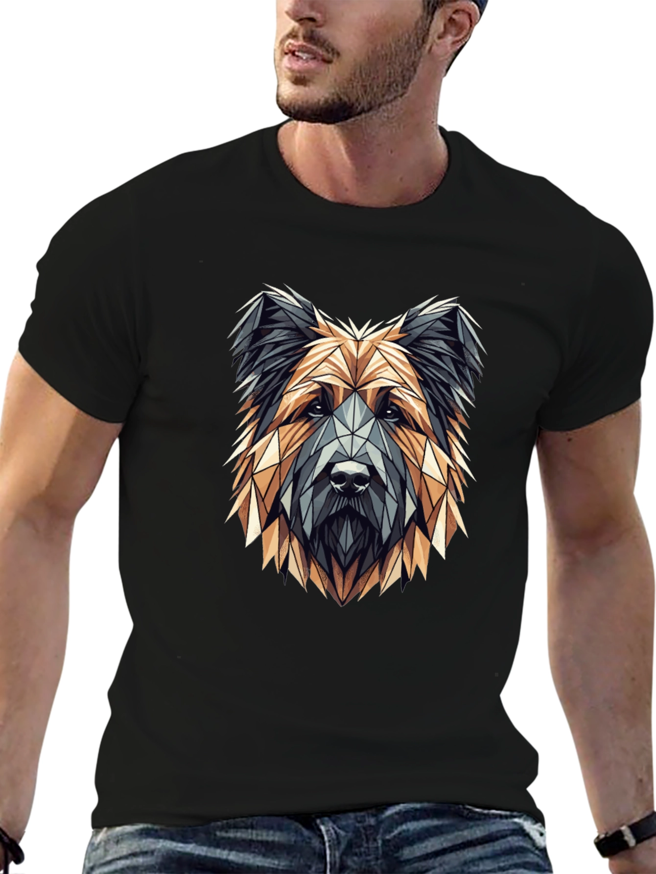 Geometric Dog Graphic Tee