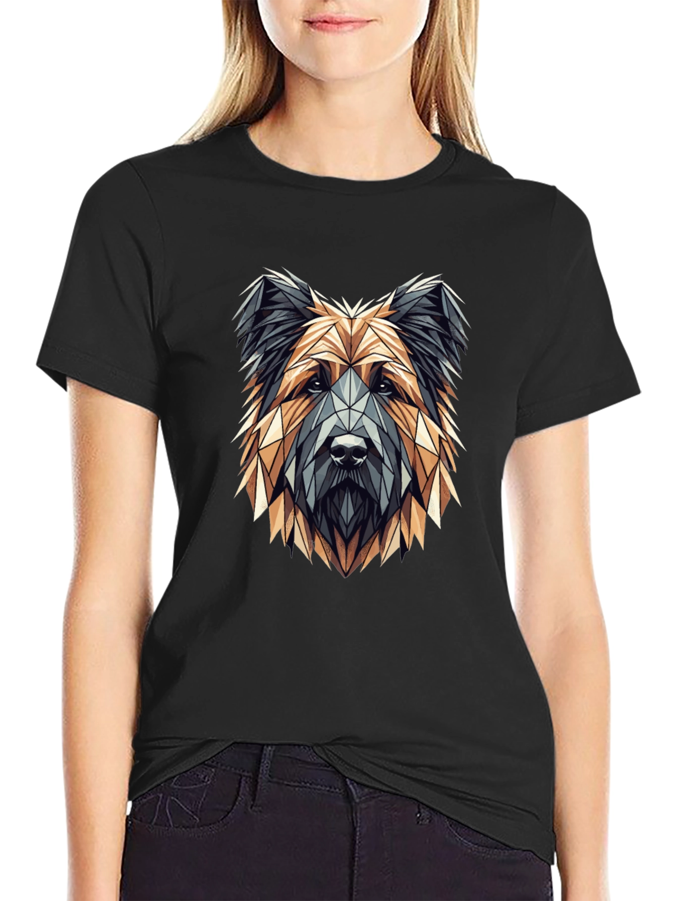 Geometric Dog Graphic Tee