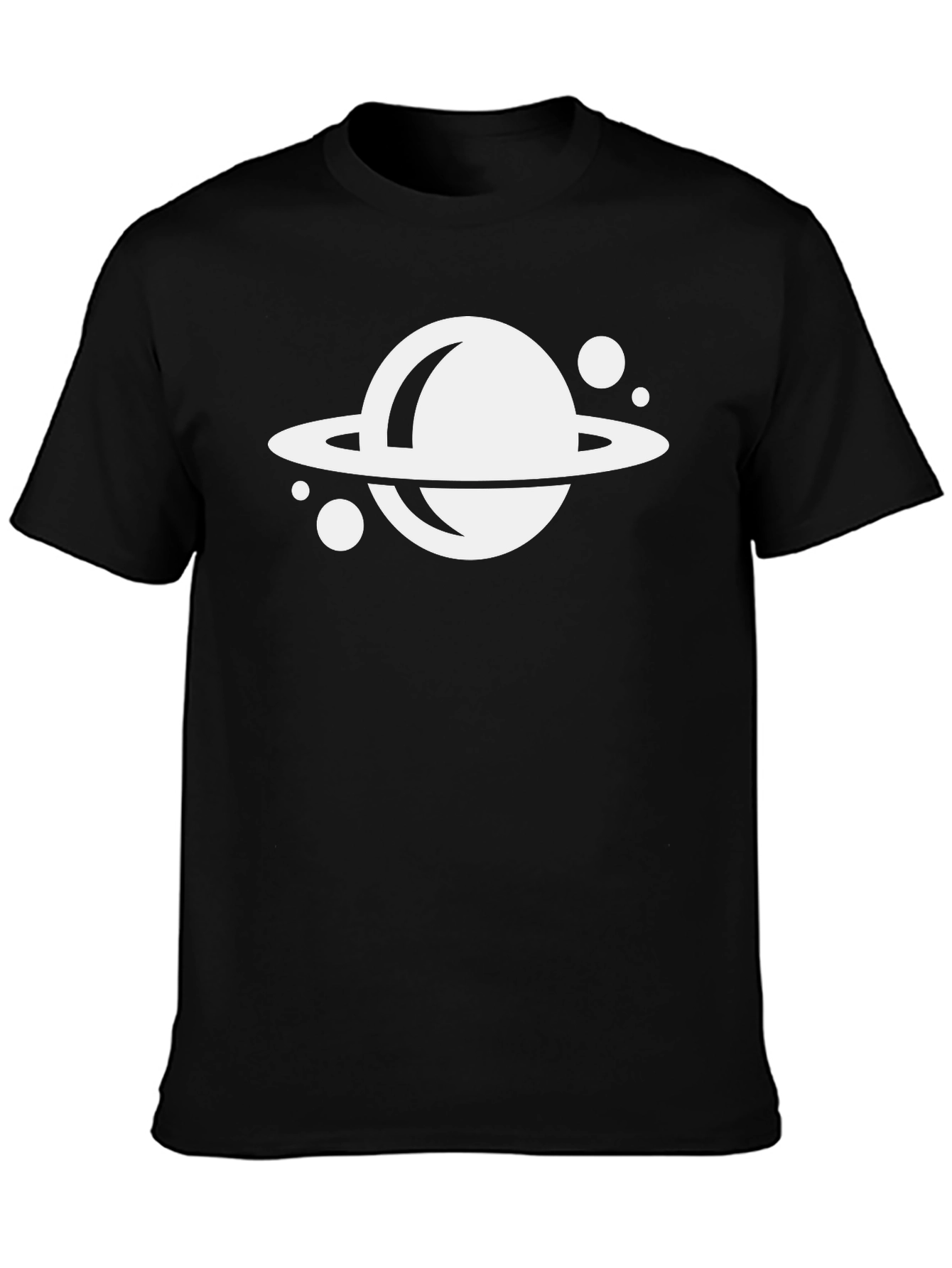 Planet Graphic Tee - Black Cotton T-Shirt