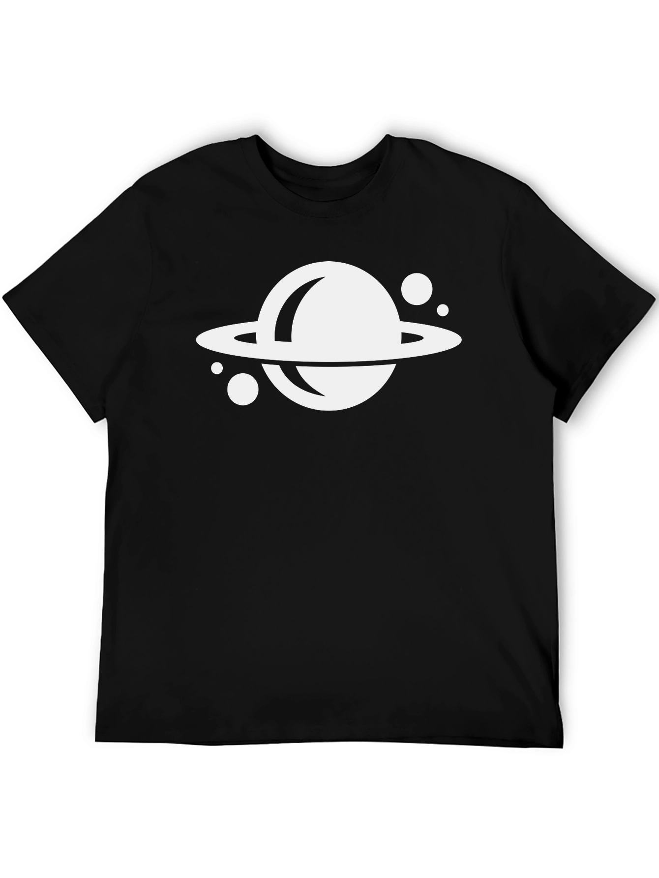 Planet Graphic Tee - Black Cotton T-Shirt