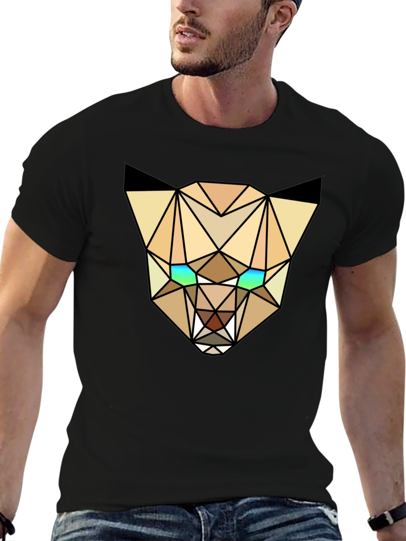 Geometric Lynx Tee - Modern Graphic T-Shirt