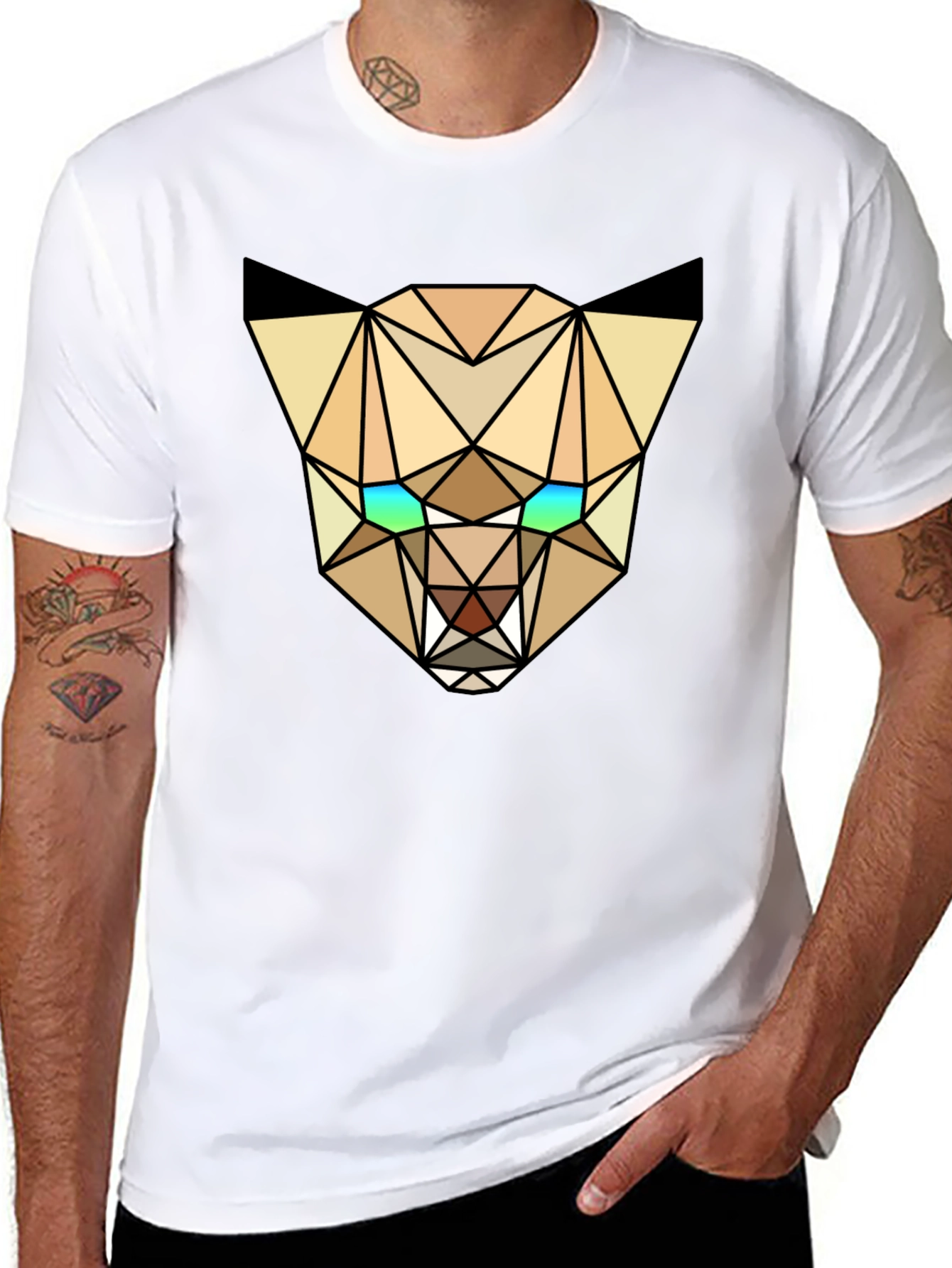 Geometric Lynx Tee - Modern Graphic T-Shirt