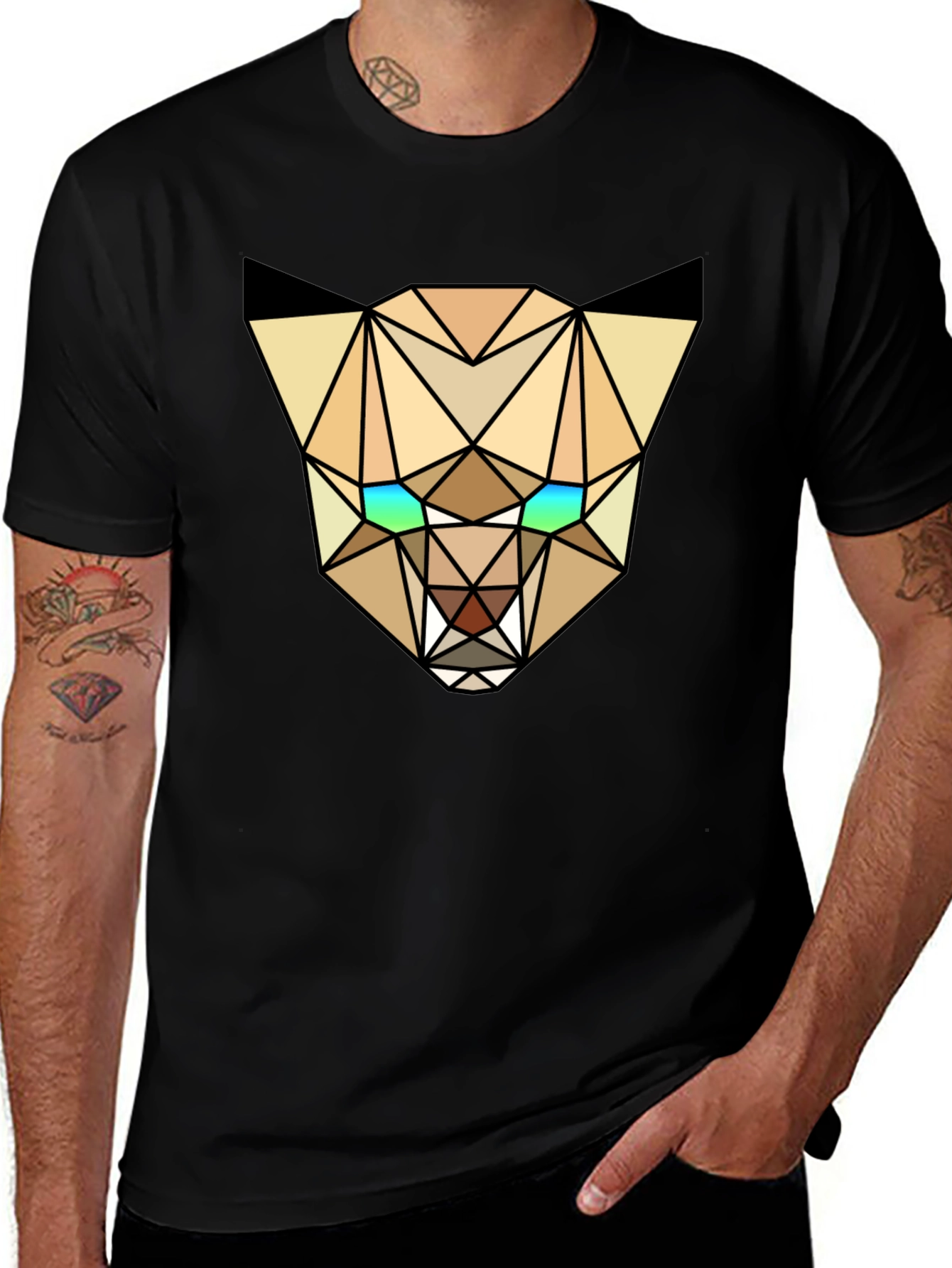 Geometric Lynx Tee - Modern Graphic T-Shirt