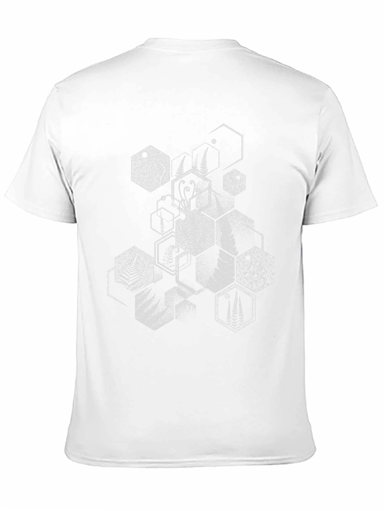 Geometric Fern Black T-Shirt