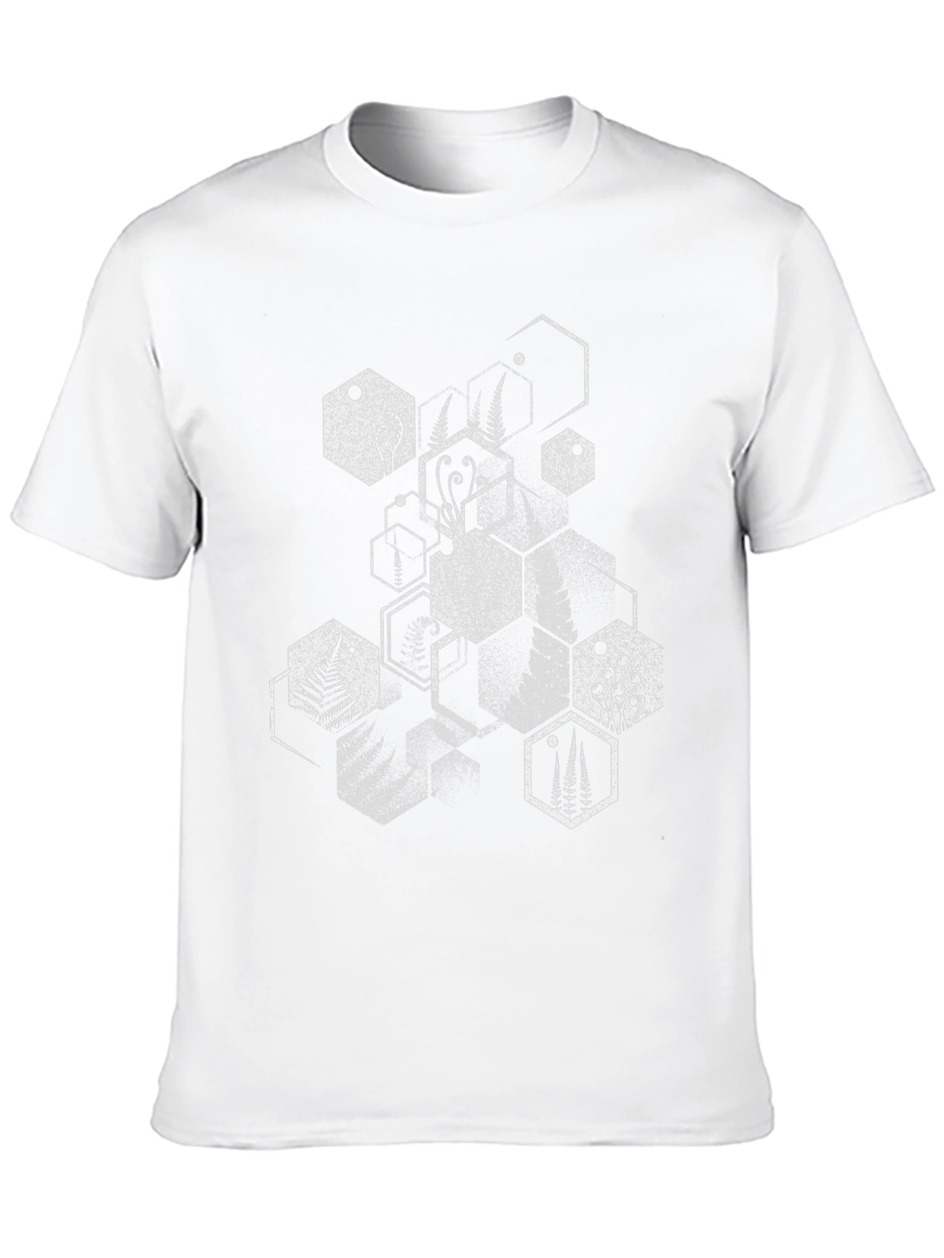 Geometric Fern Black T-Shirt