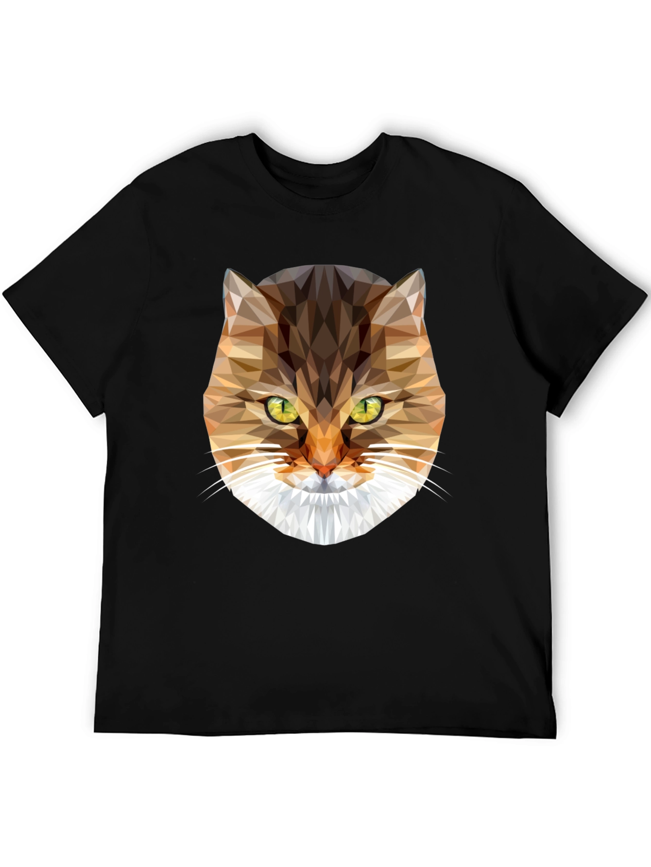 Geometric Cat Graphic T-Shirt