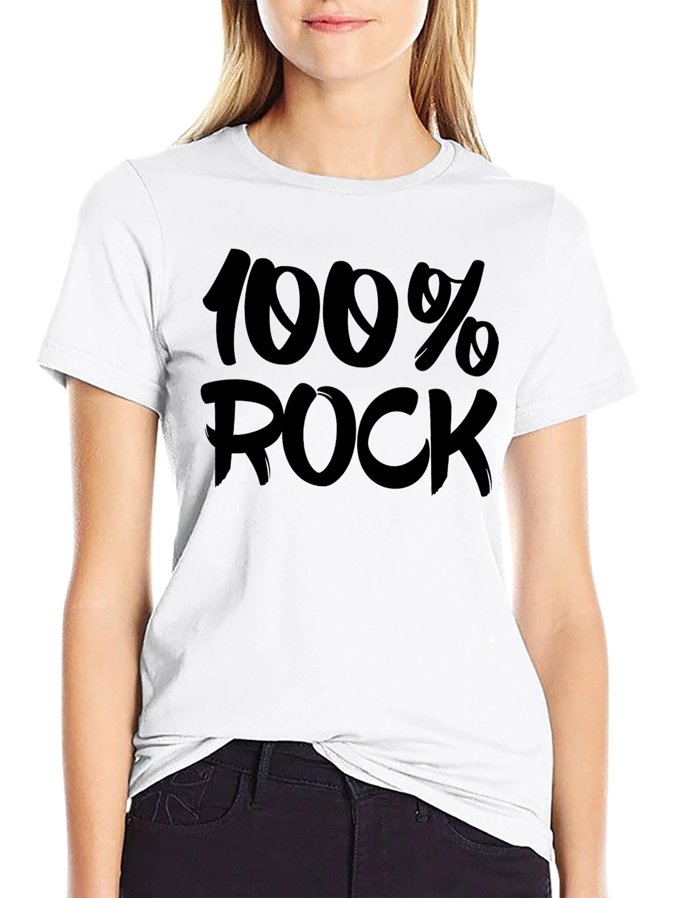 100% Rock Graphic Tee - Classic Black T-Shirt