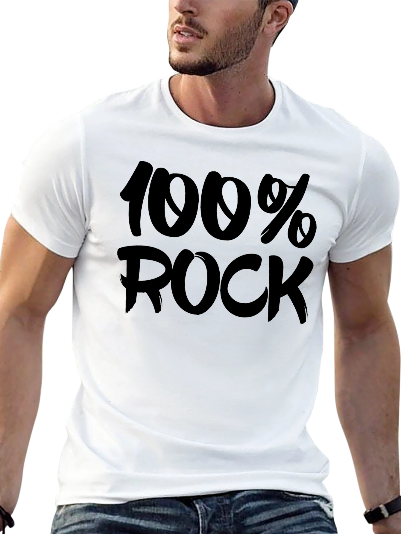 100% Rock Graphic Tee - Classic Black T-Shirt