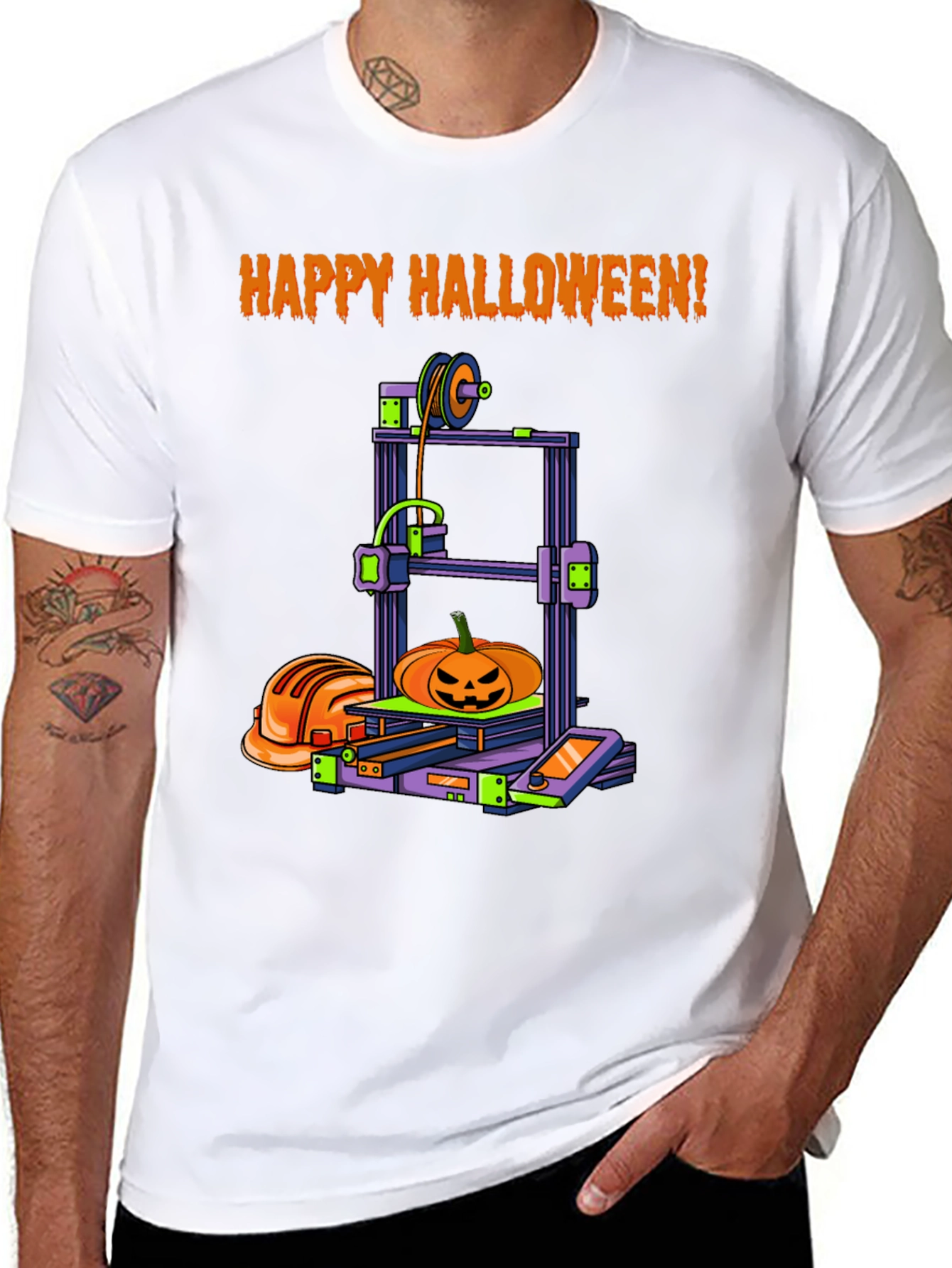Happy Halloween 3D Printer T-Shirt